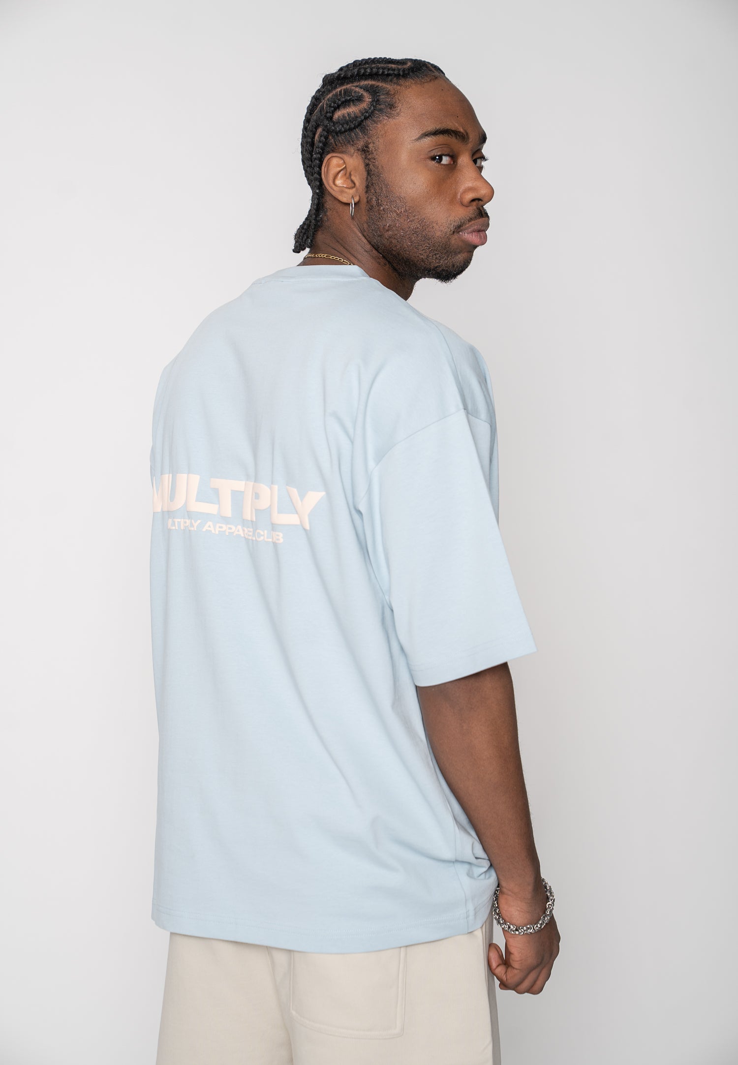 Multiply Apparel Oversize T-shirt MULTIPLY Baby Blue – weitere Ansicht 6