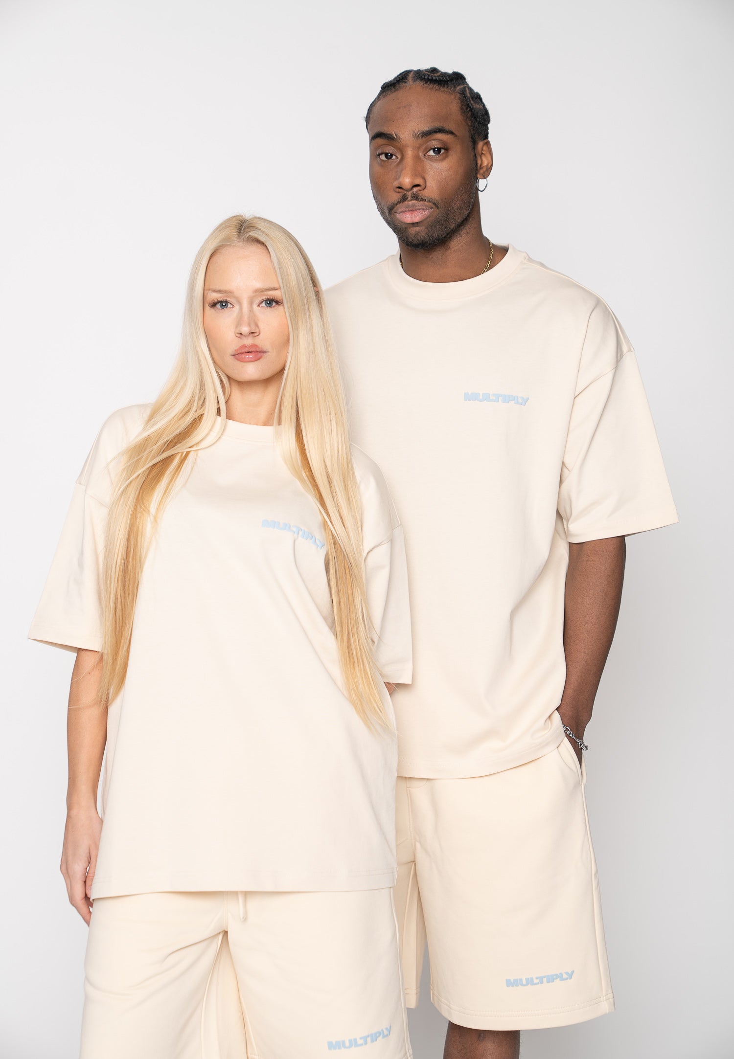 Multiply Apparel Oversize T-shirt MULTIPLY White Smoke – weitere Ansicht 4