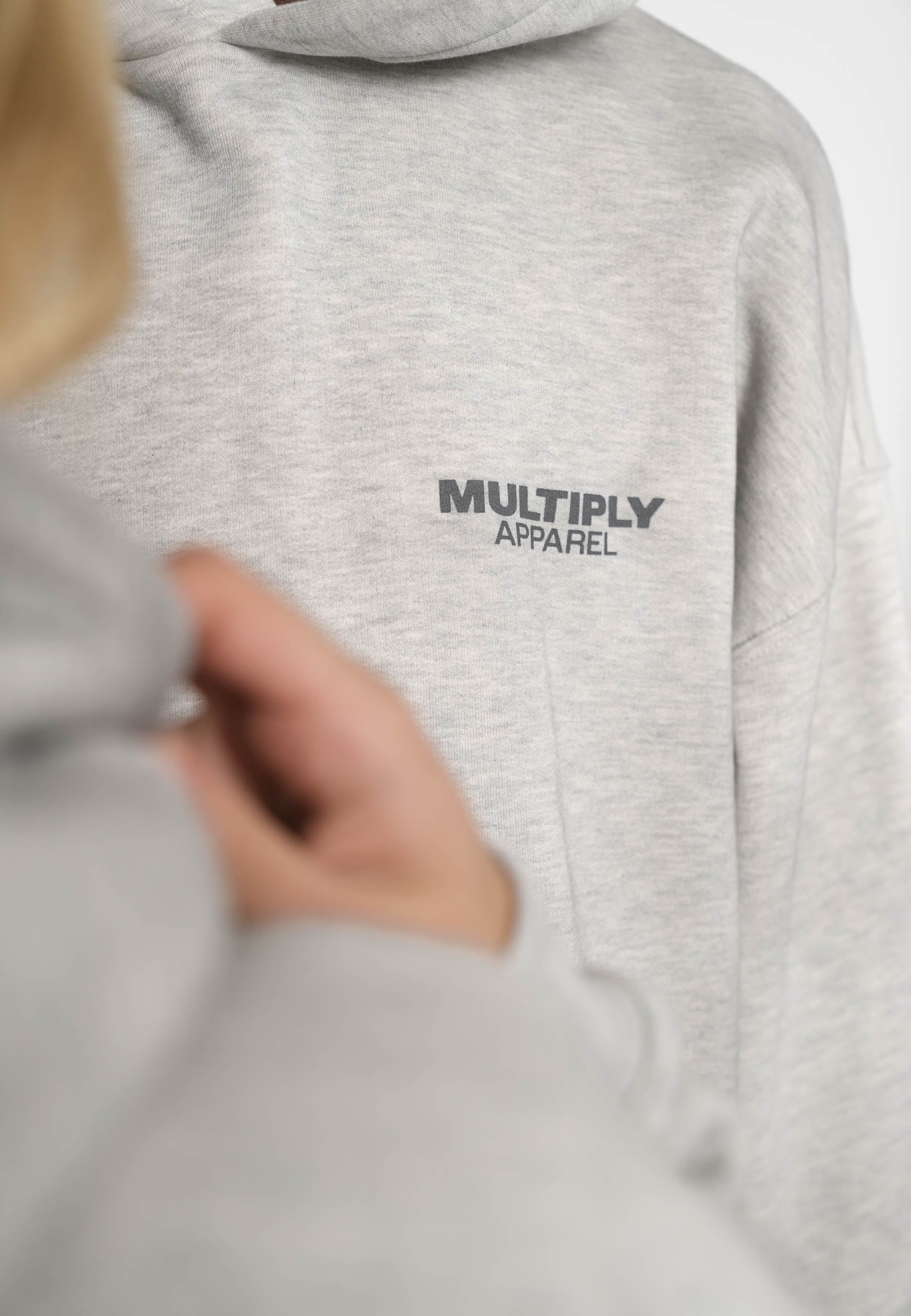 Oversized Hoodie OILED Gray Melange