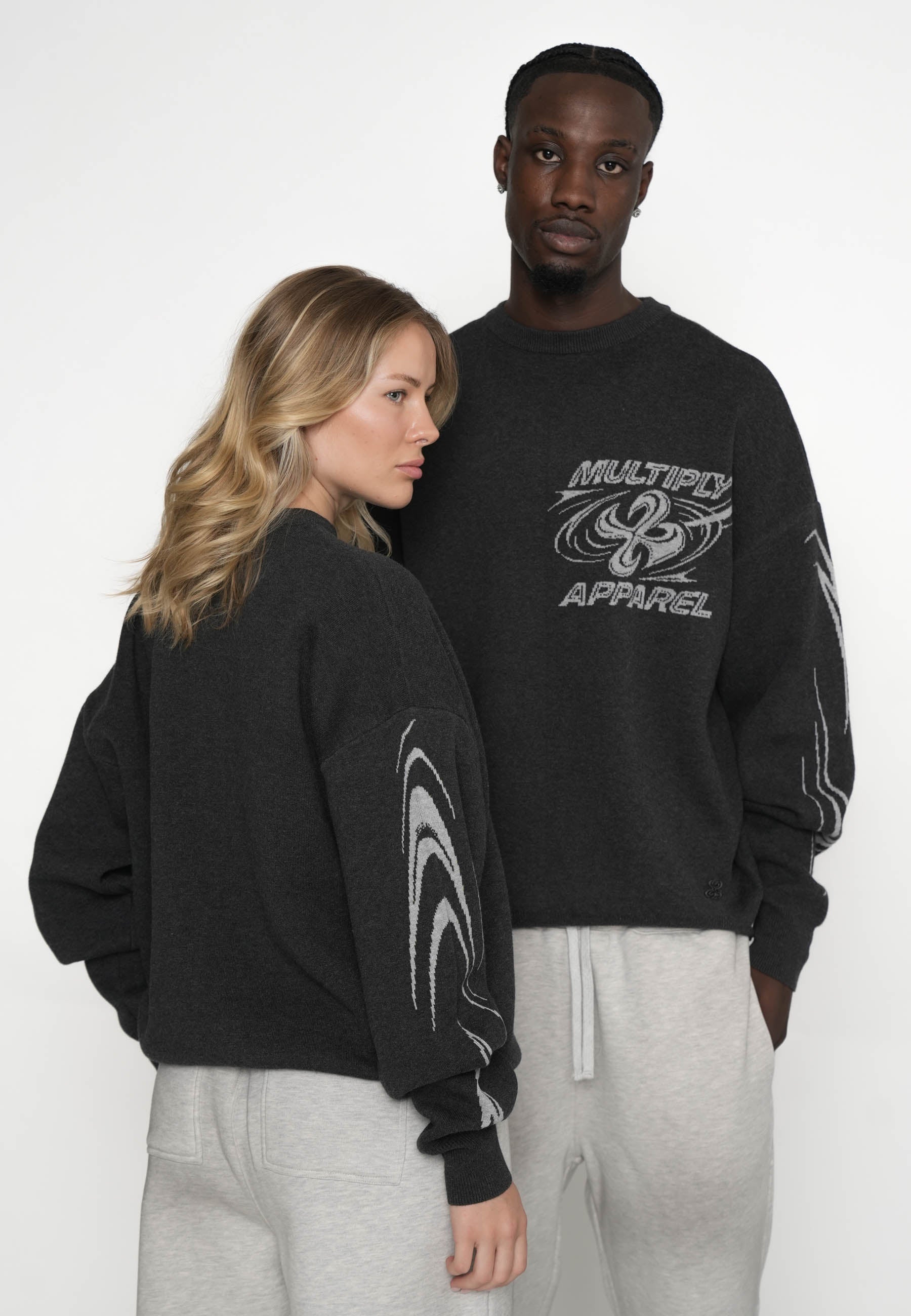 Multiply Apparel Oversize Sweatshirt TATTOED Anthrazit – weitere Ansicht 5