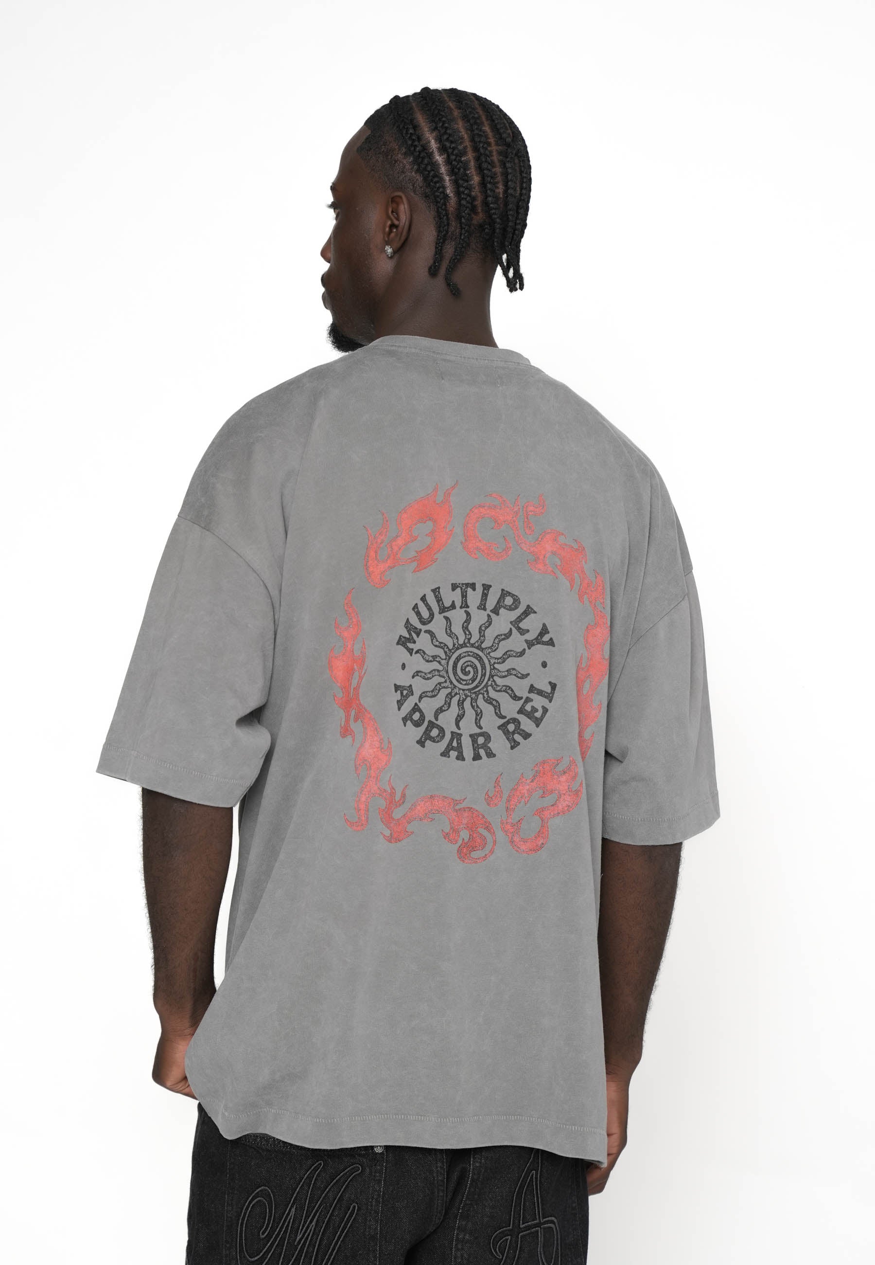 Multiply Apparel Oversize T-shirt CELTIC Gargoyle washed – weitere Ansicht 4
