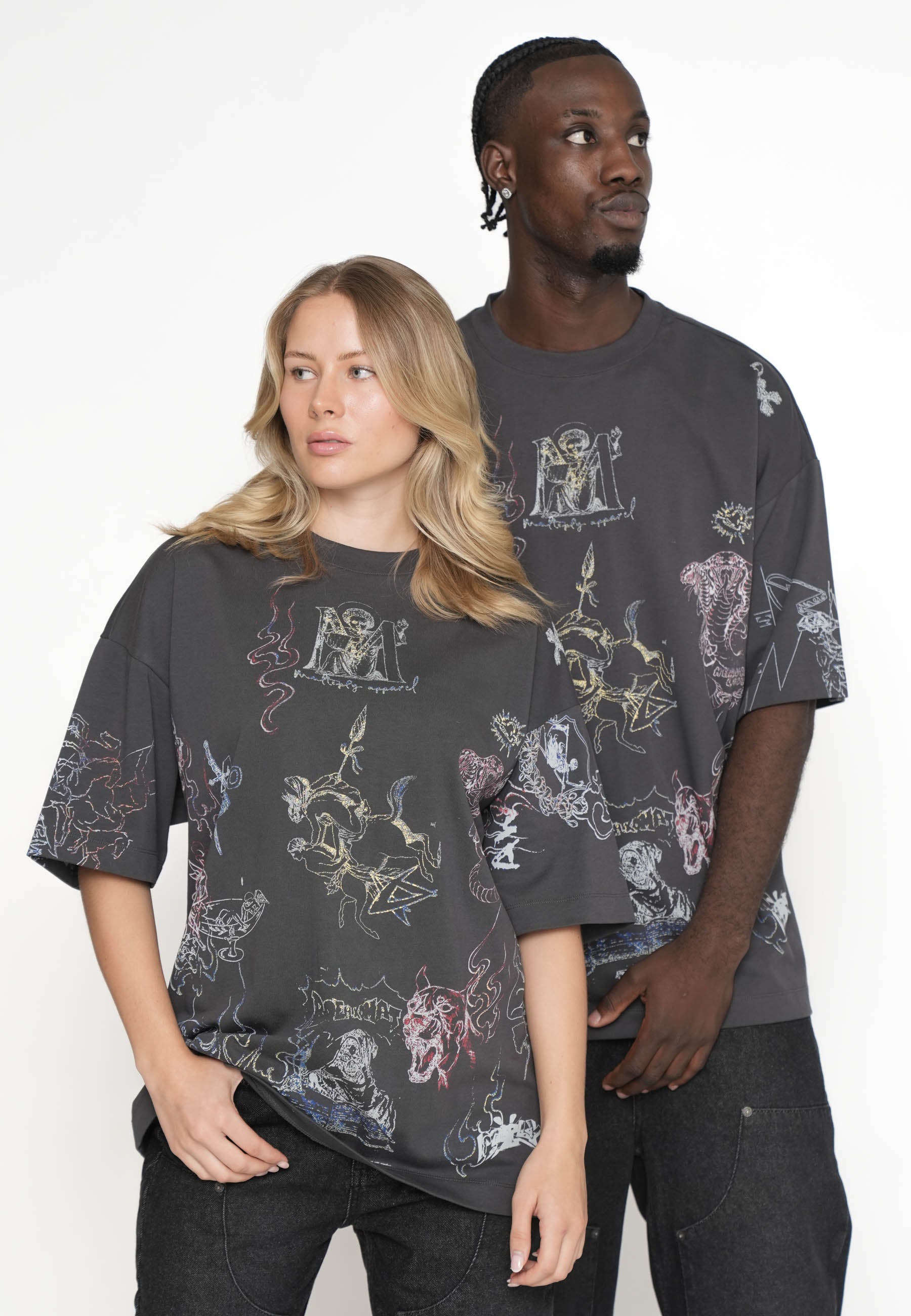 Multiply Apparel Oversize T-shirt FRESCO Black Soda Washed – weitere Ansicht 5