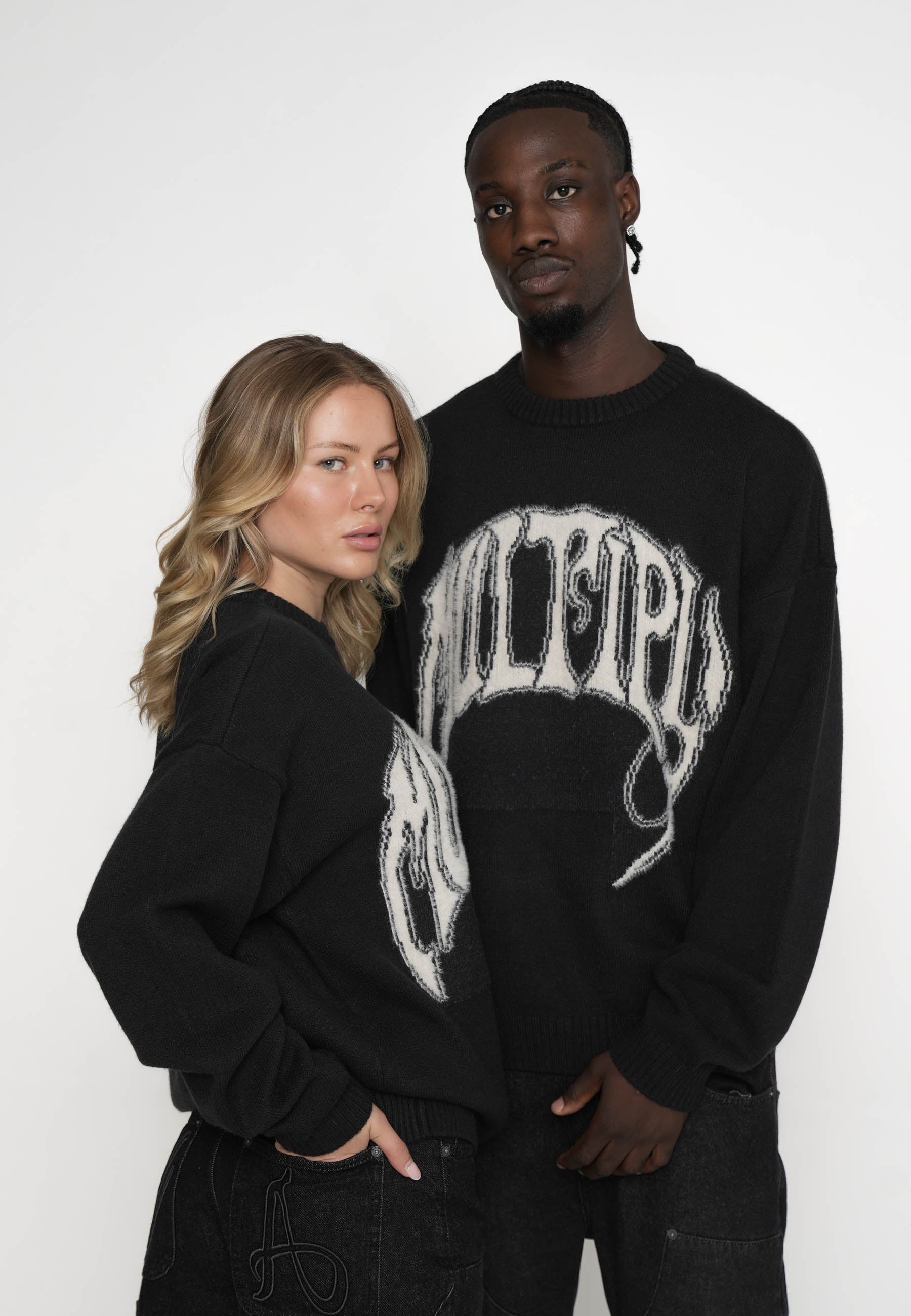 Multiply Apparel Oversize Sweatshirt NOUVEAU Black Soda Washed – weitere Ansicht 5