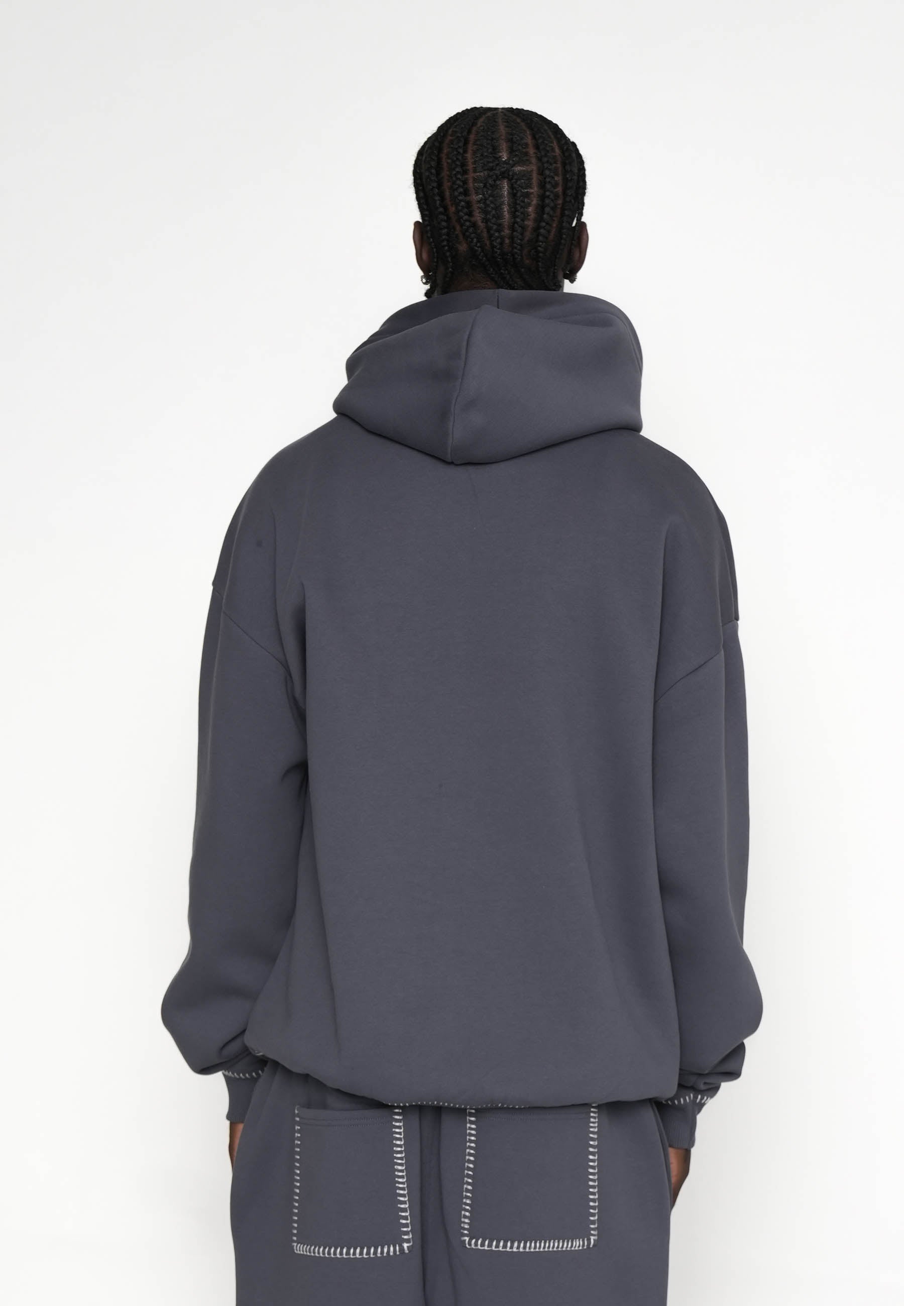 Multiply Apparel Oversize Hoodie STITCHES Odyssey Gray – weitere Ansicht 4