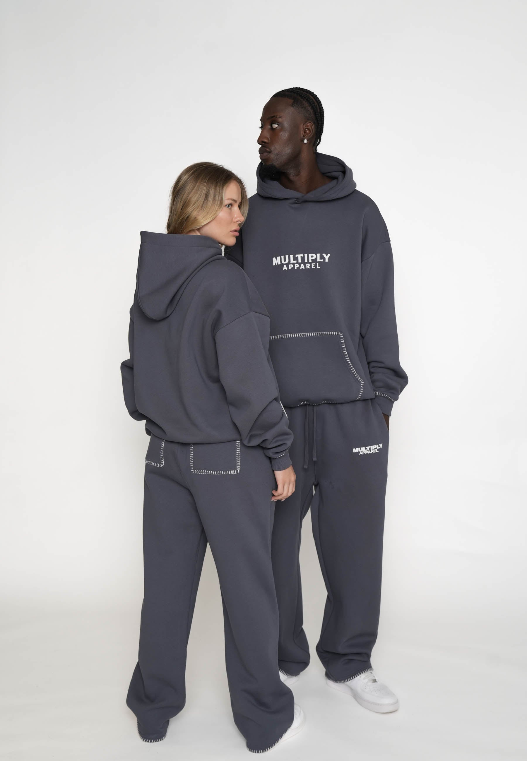 Multiply Apparel Oversize Hoodie STITCHES Odyssey Gray – weitere Ansicht 5