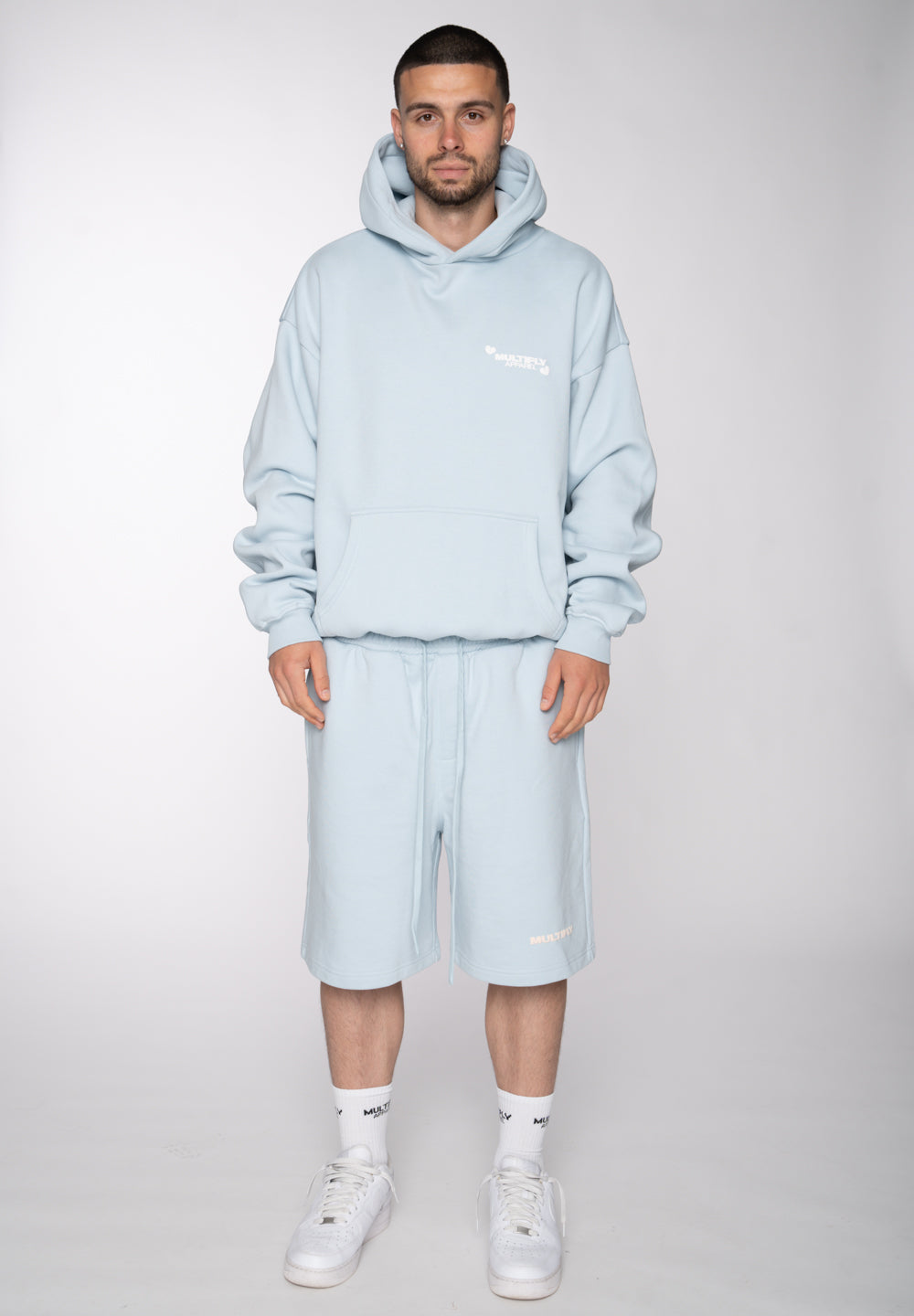 Multiply Apparel Oversize Hoodie HEARTBREAK CLUB Baby Blue – weitere Ansicht 3