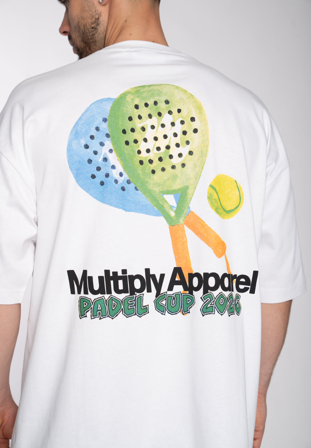 Multiply Apparel Oversize T-Shirt PADEL CUP White – weitere Ansicht 2
