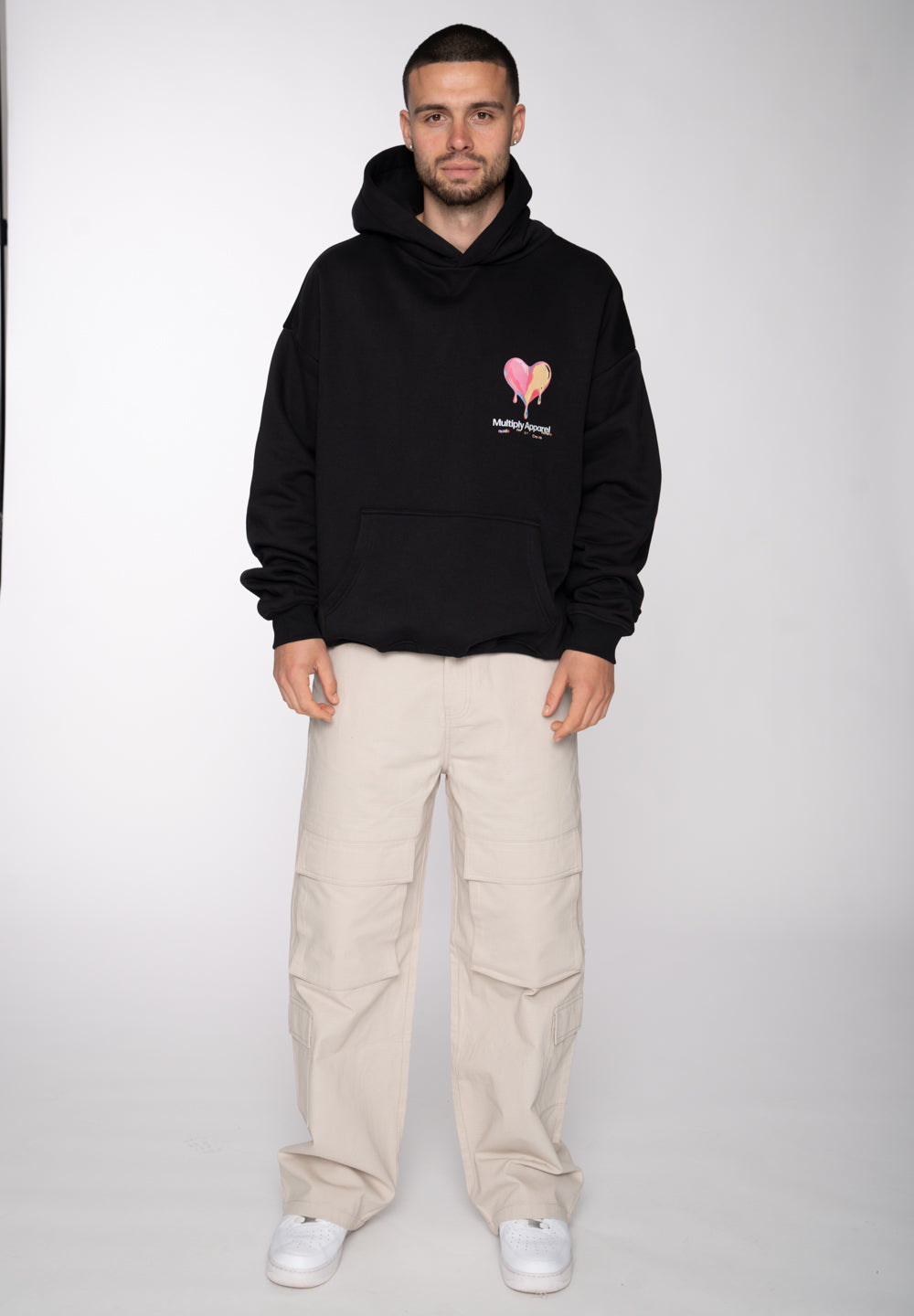 Multiply Apparel Oversize Hoodie ICE CREAM LOVERS Black – weitere Ansicht 3