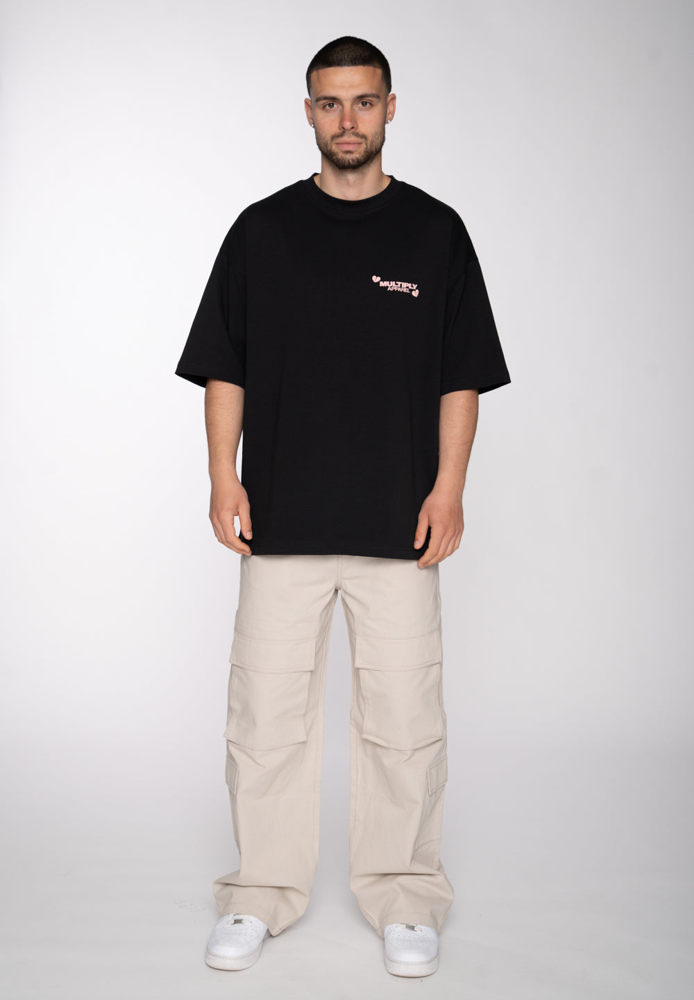 Multiply Apparel Oversize T-Shirt HEART BREAK CLUB Black – weitere Ansicht 2