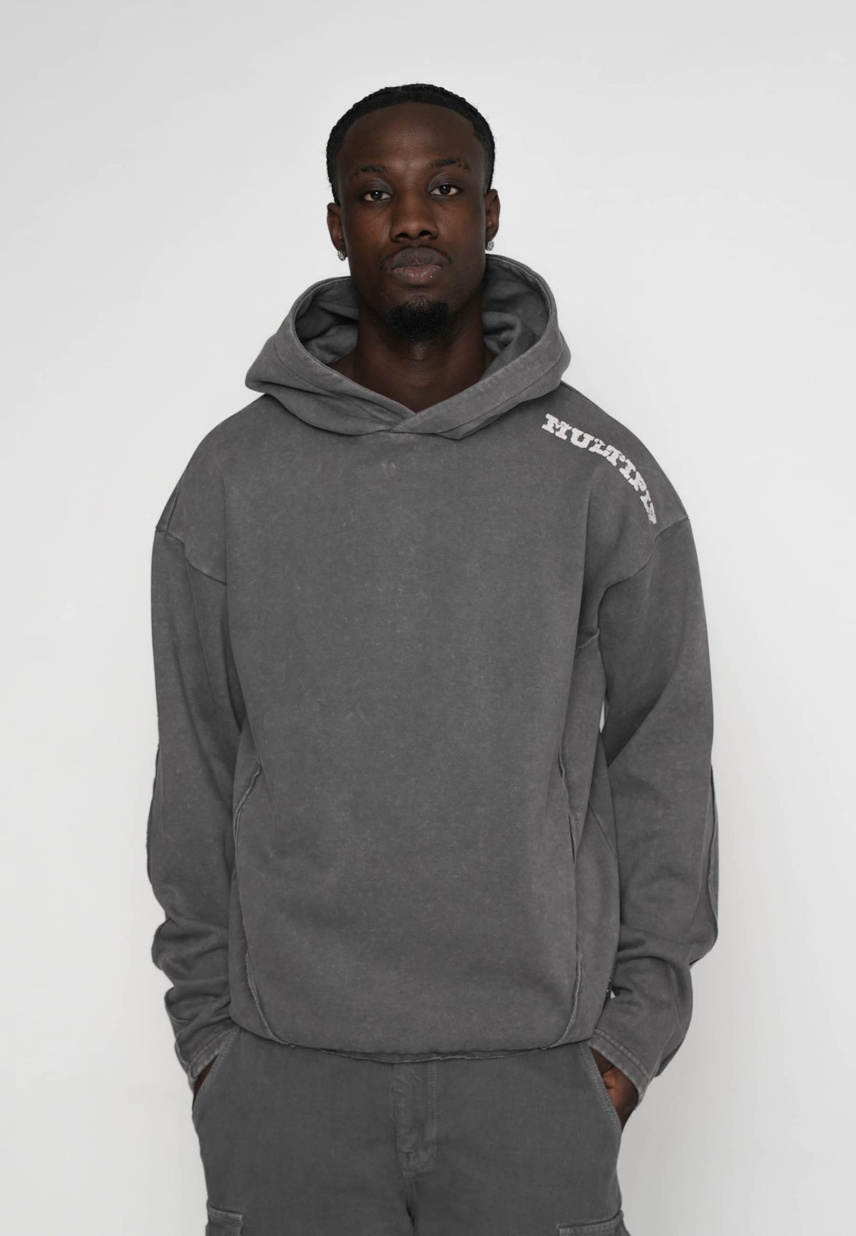 Oversize Hoodie CLANDESTINE Gargoyle Washed
