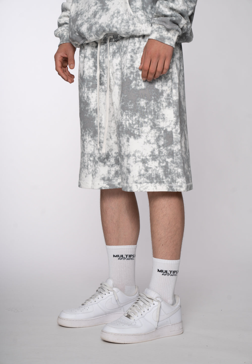 Multiply Apparel Oversize Shorts SKULL PEACE Cloud Dancer – weitere Ansicht 2