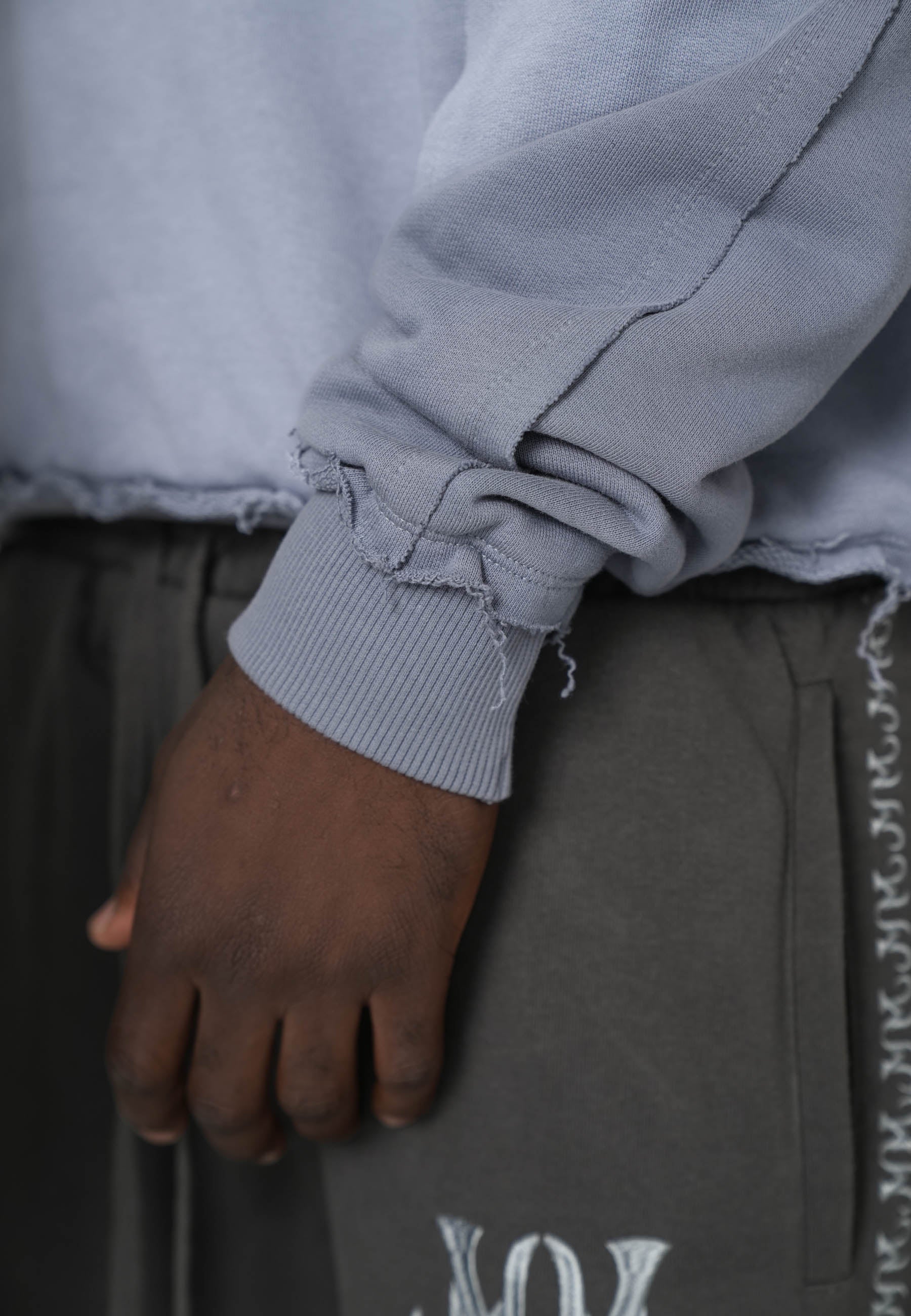 Oversize Raw Sweatshirt Ombre Flint Stone