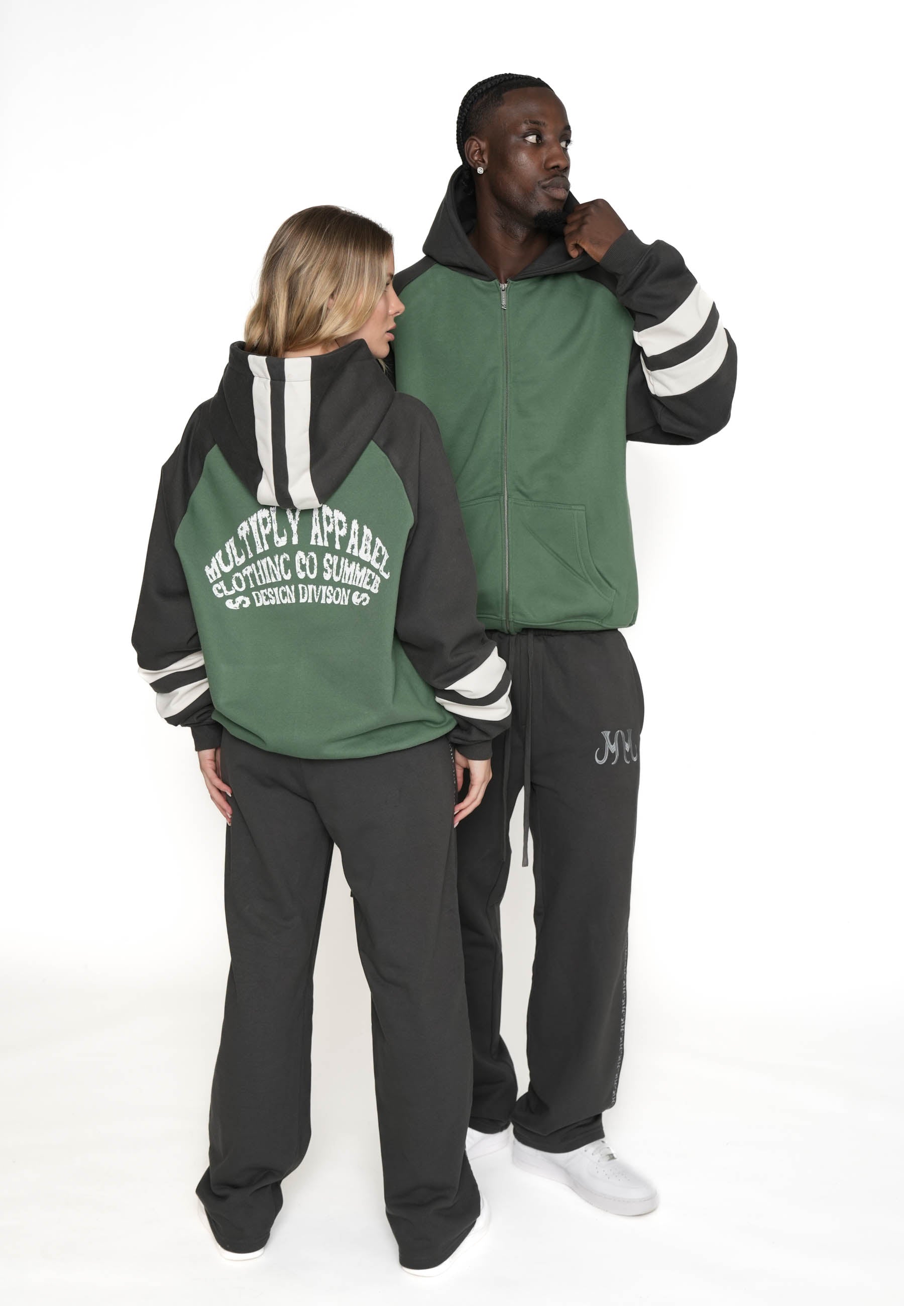 Oversize zip hoodie MULTIPLY Night Shadow