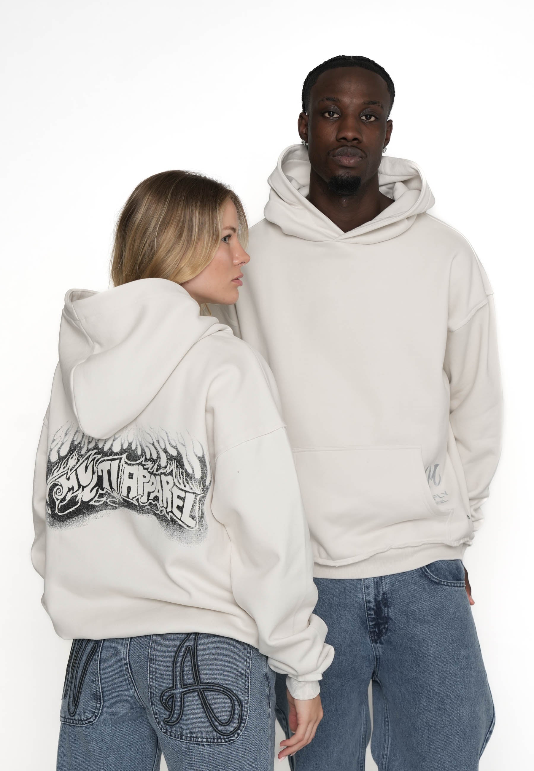 Oversize Hoodie WILD FIRE Vasporous Gray