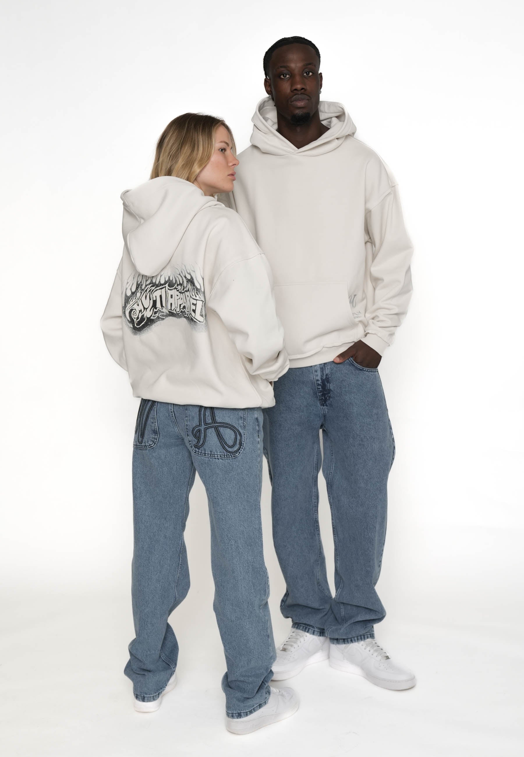 Oversize Hoodie WILD FIRE Vasporous Gray