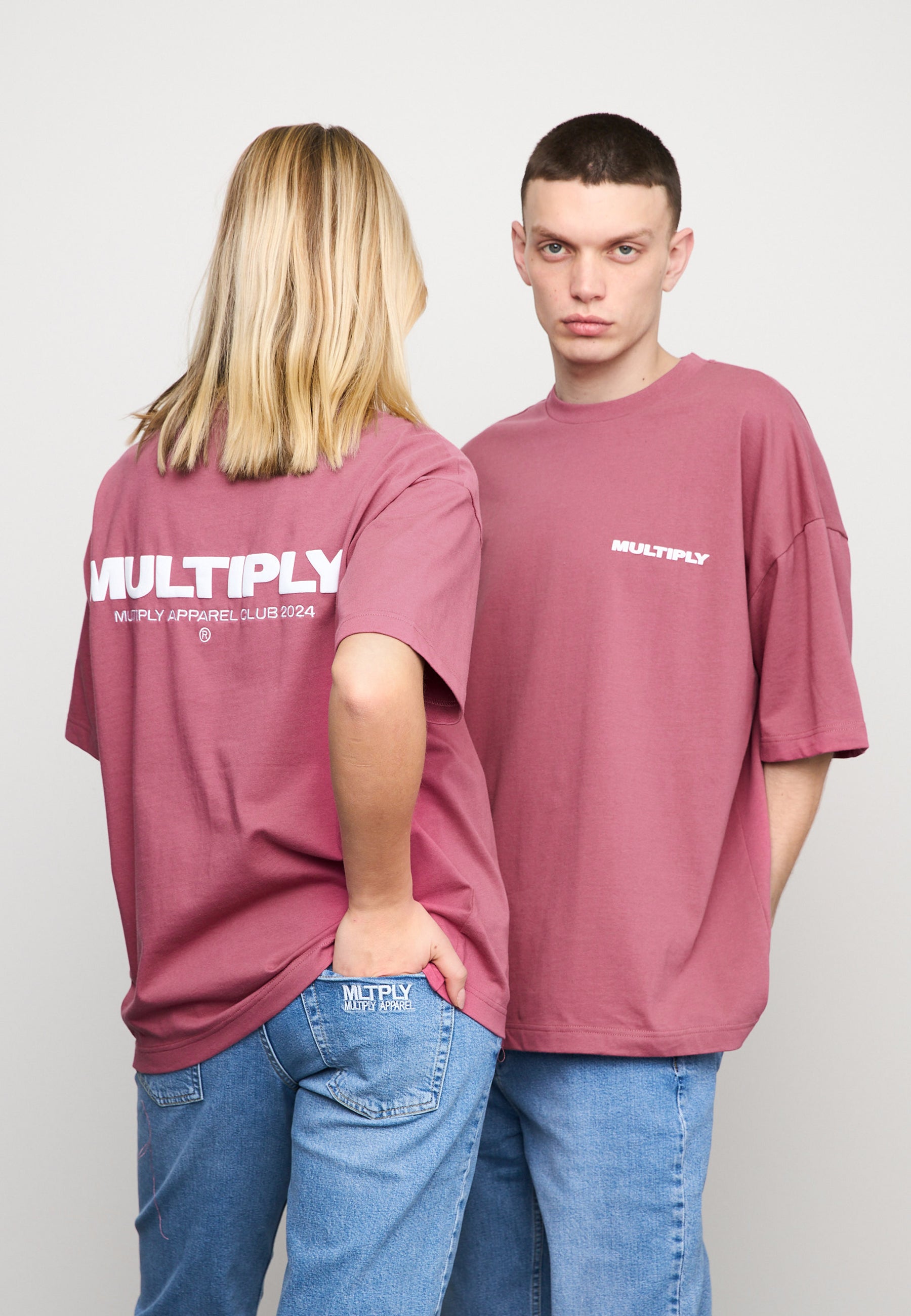 Oversize T-Shirt MULTIPLY Rose Wine