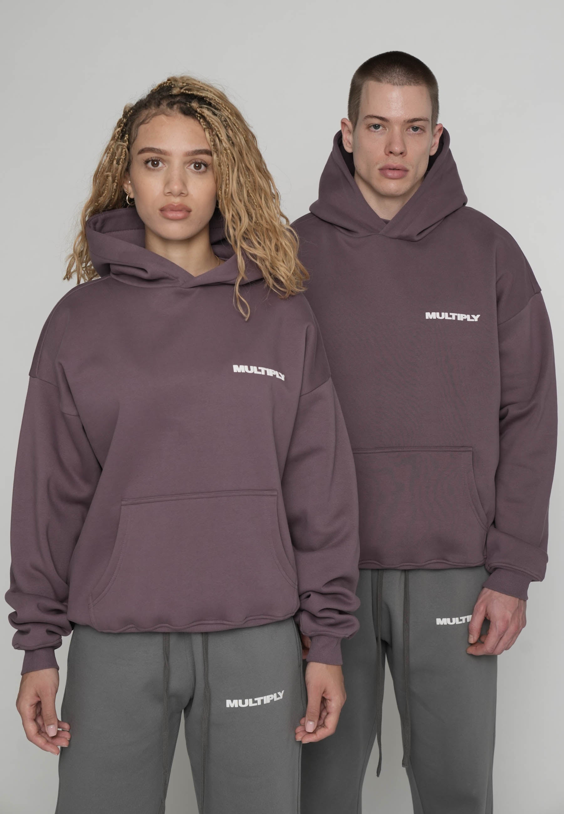Oversized Hoodie MULTIPLY Black Plum