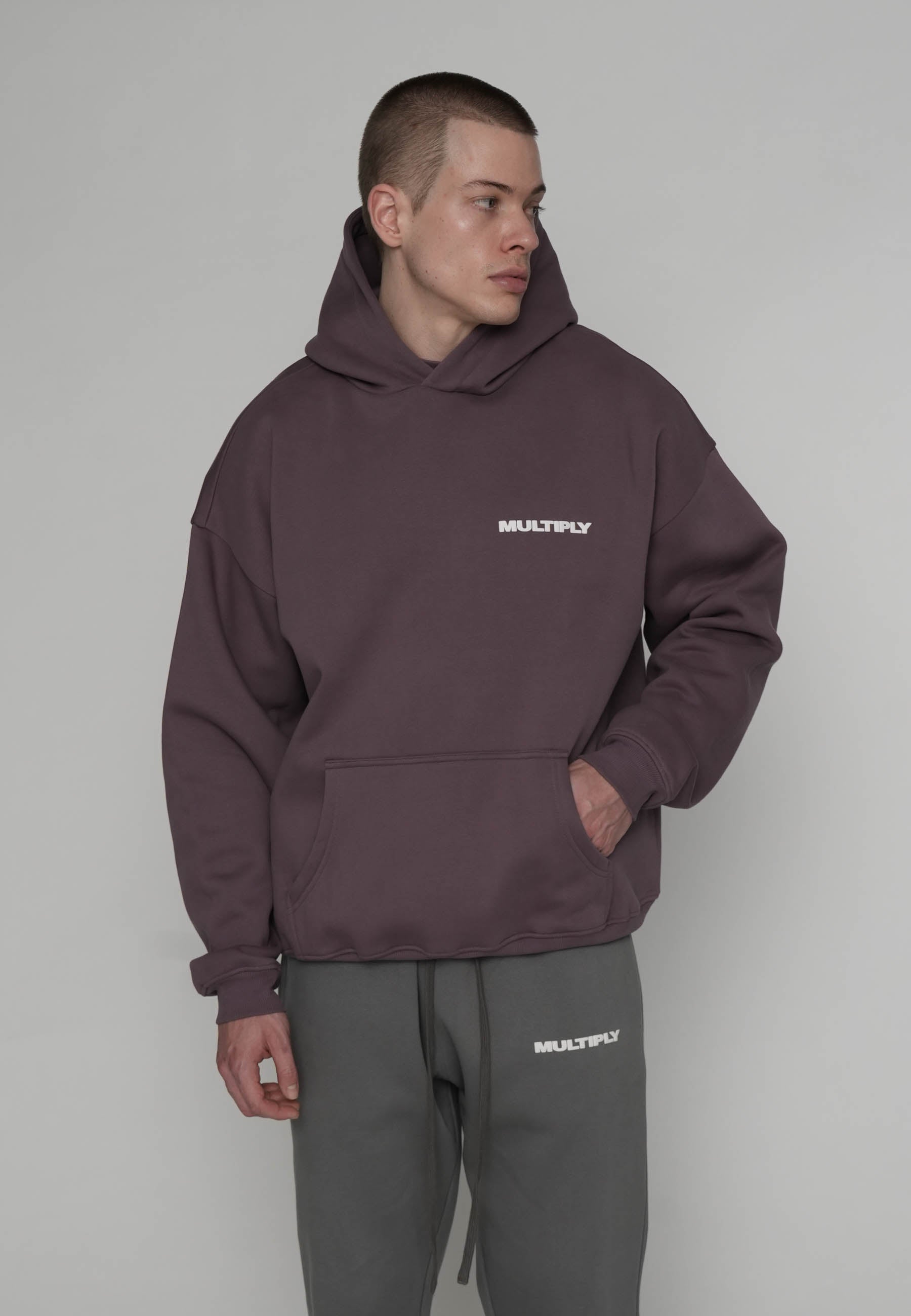 Oversized Hoodie MULTIPLY Black Plum