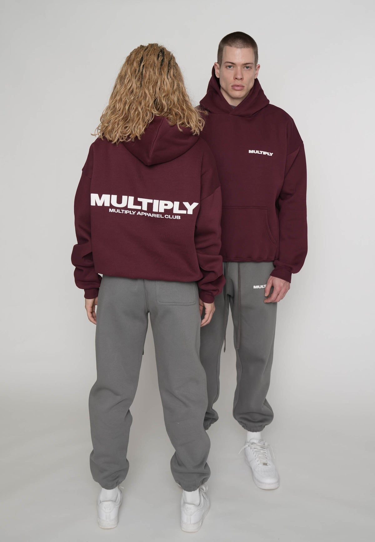 Oversize Hoodie MULTIPLY Maroon Red