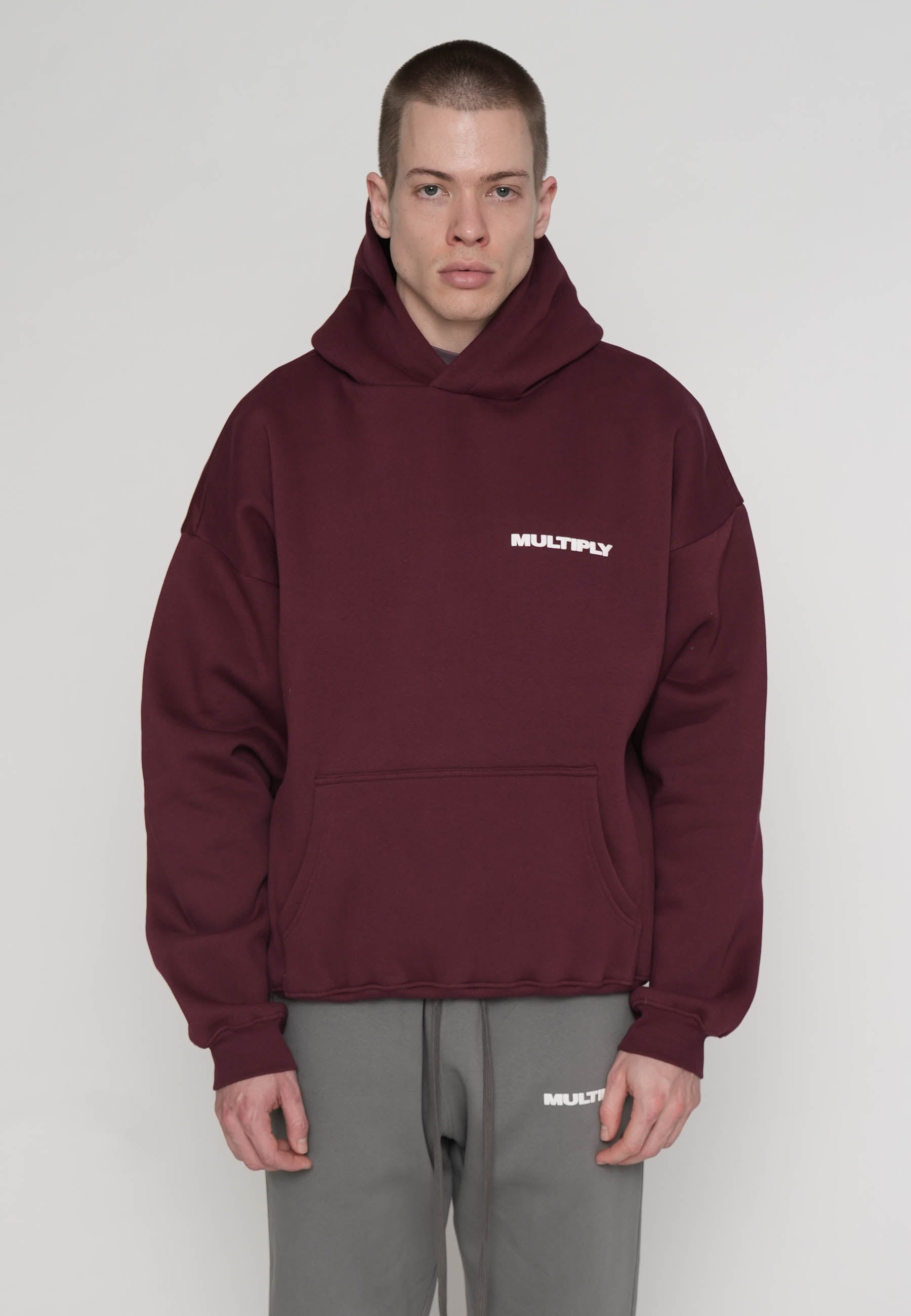 Oversize Hoodie MULTIPLY Maroon Red