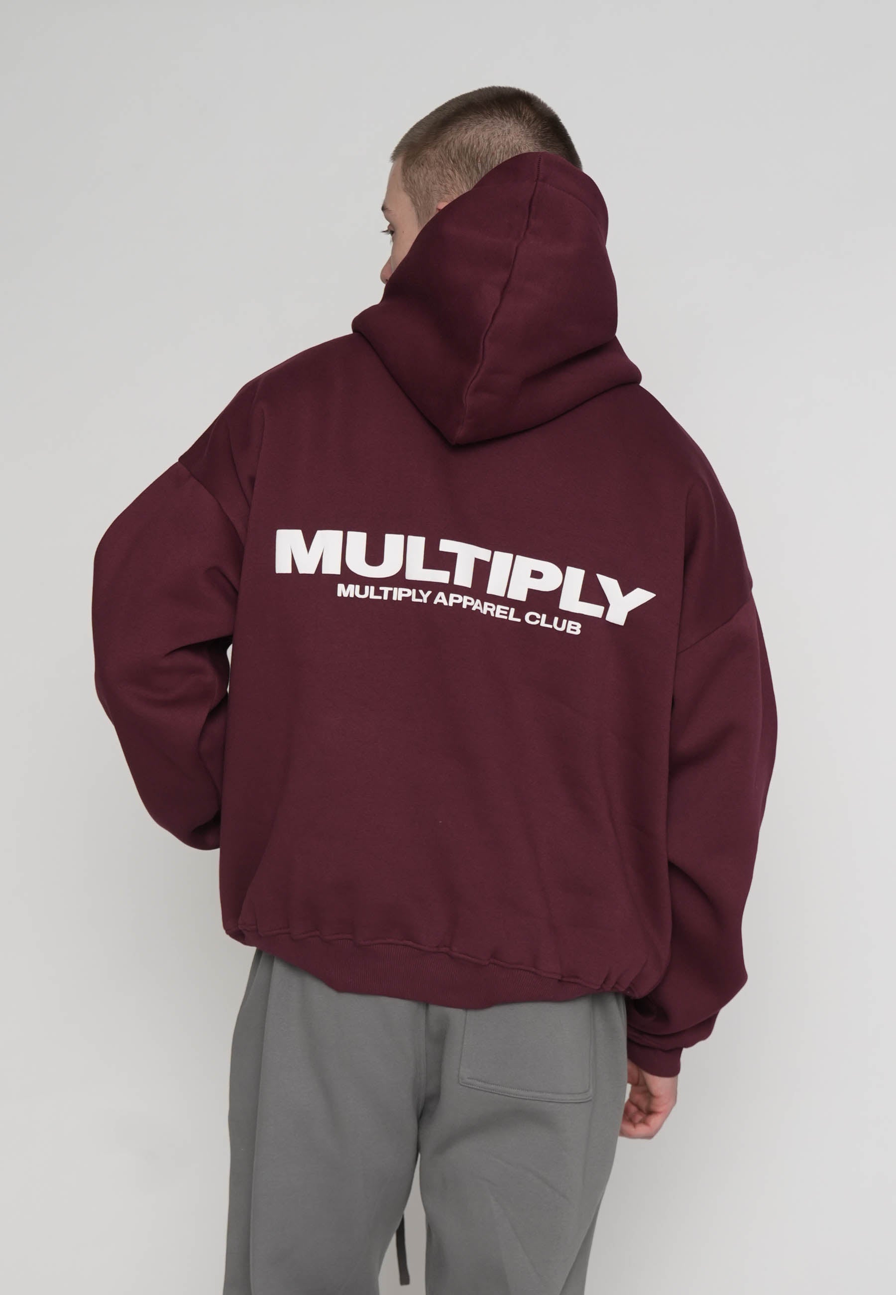 Oversize Hoodie MULTIPLY Maroon Red