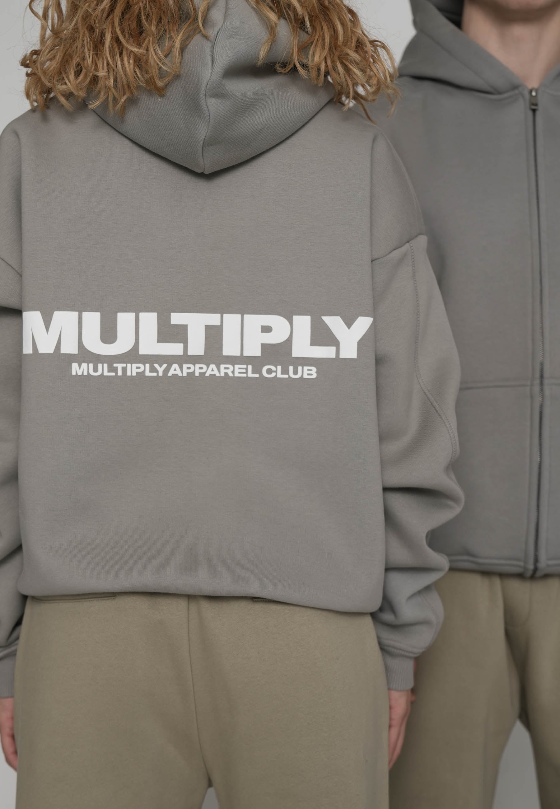 Multiply Apparel Oversize Zip Hoodie MULTIPLY Ultimate Grey – weitere Ansicht 2