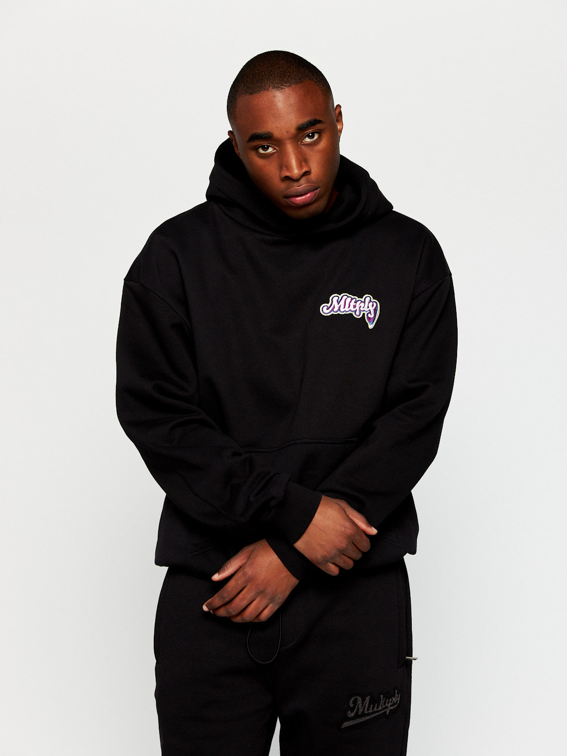 Oversized Hoodie COLORFUL Black