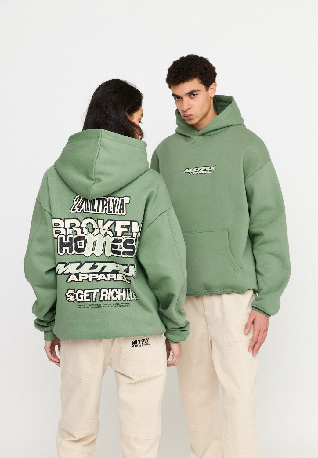 Oversize hoodie TRAUMA Hedge Green