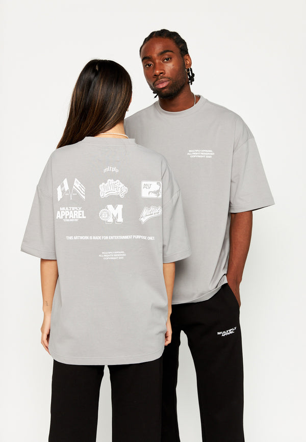 Oversize T-Shirt MIXED Ultimate Grey