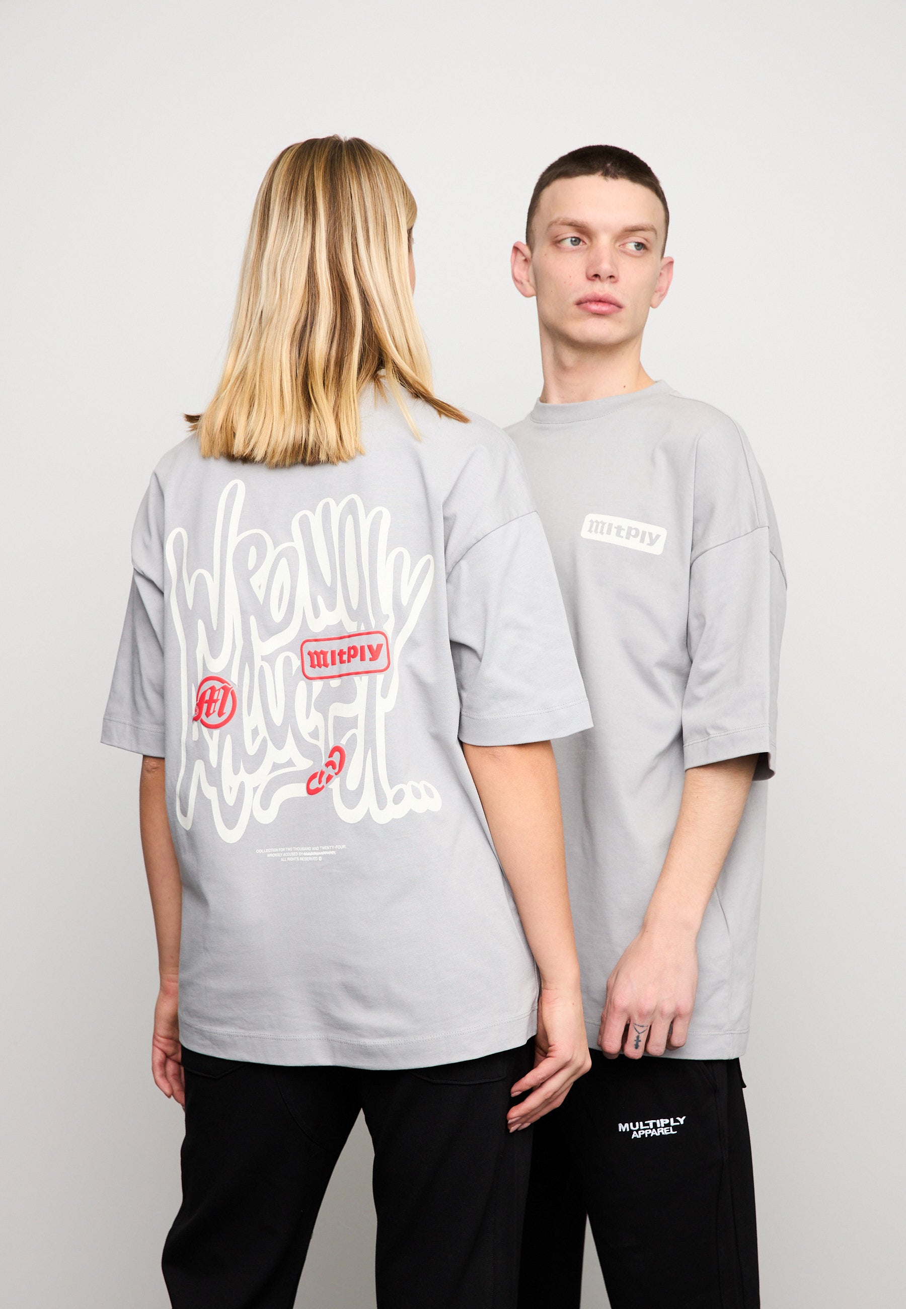 Multiply Spparel Oversize T-Shirt RIGHTS Ultimate Grey