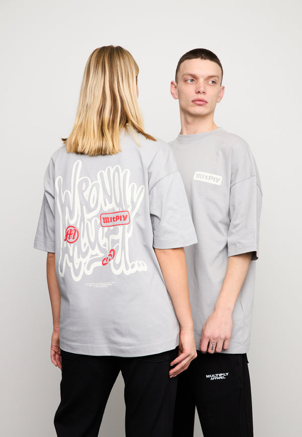 Oversize T-shirt RIGHTS Ultimate Grey