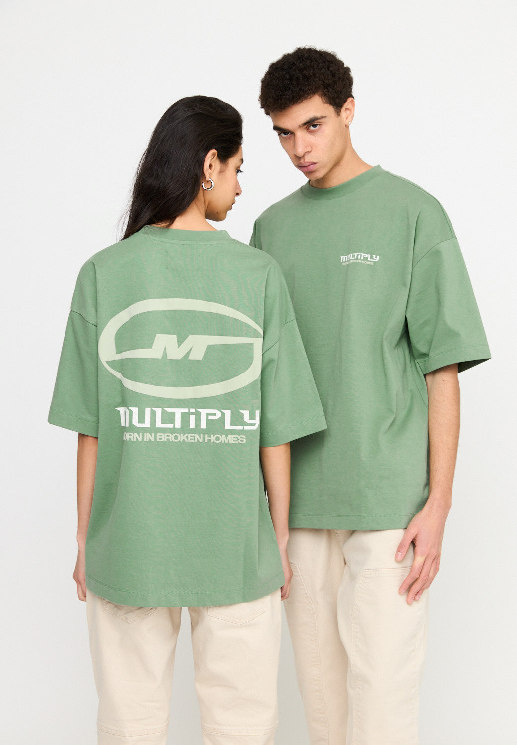 Oversize T-Shirt BROKEN IDENTITY Hedge Green