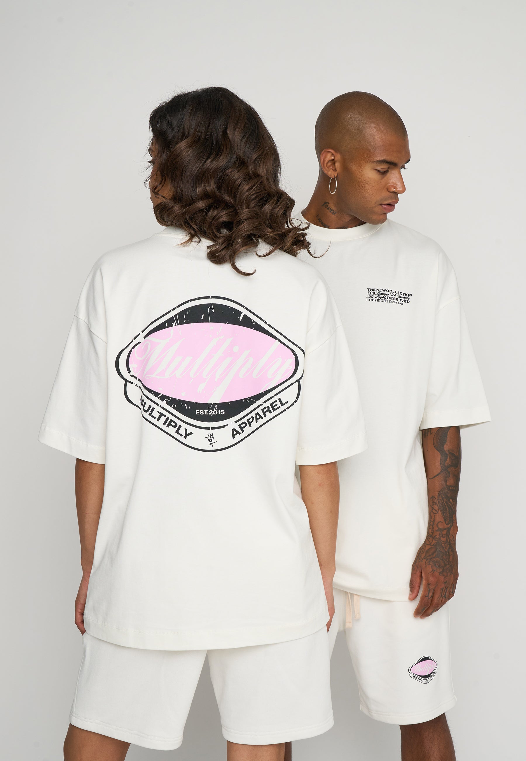 Multiply Spparel Oversize T-Shirt CREW Snow White