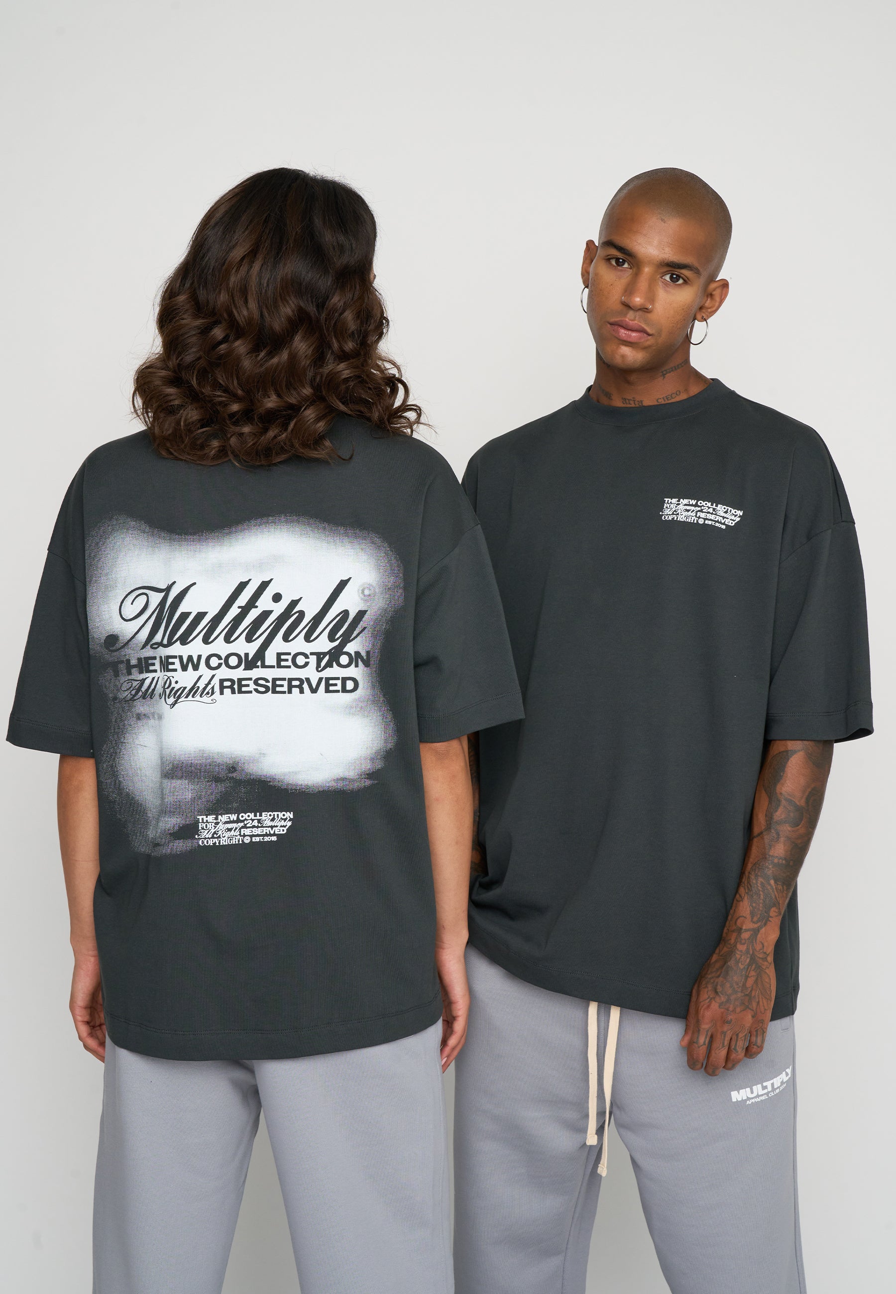 Multiply Spparel Oversize T-Shirt SKY Black Soda