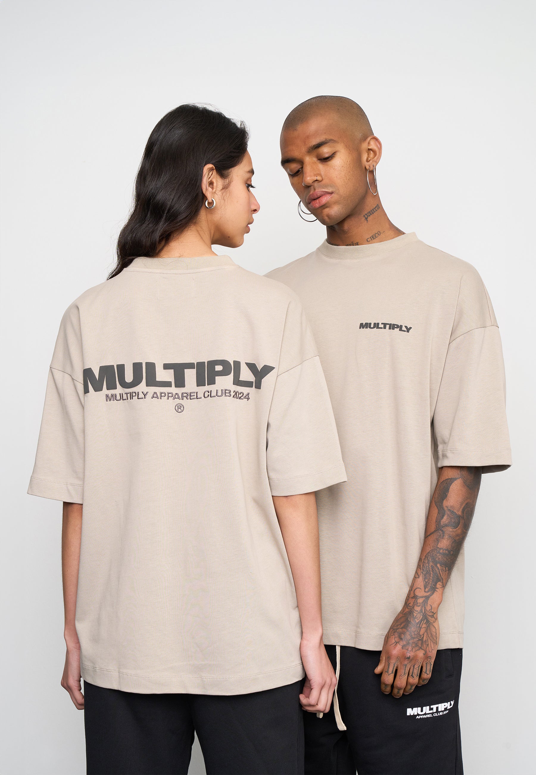 Multiply Spparel Oversize T-Shirt MULTIPLY Vintage Khaki