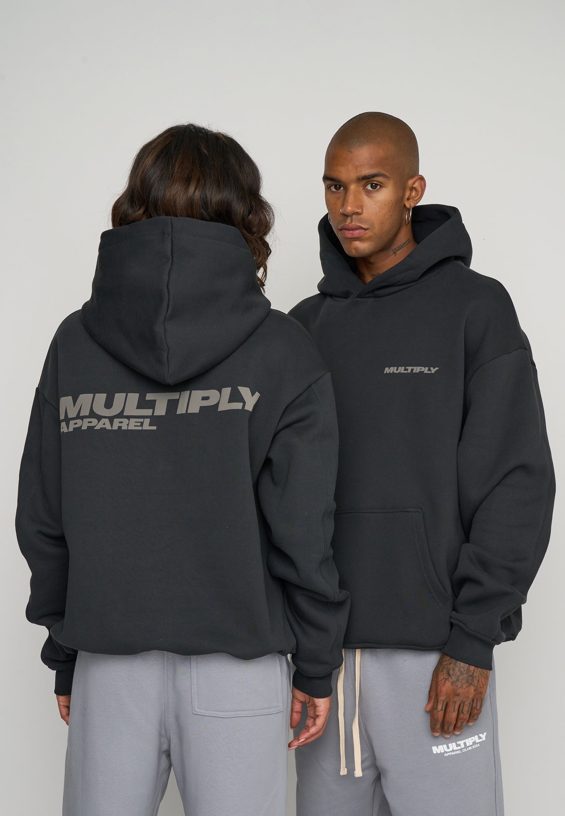 Multiply Spparel Oversize Hoodie BASIQUE Black Soda