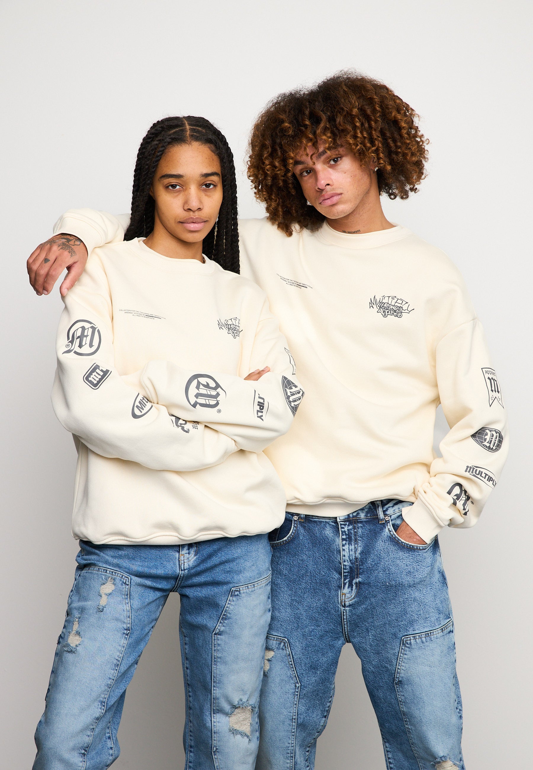 Multiply Spparel Oversize Sweatshirt TRUTH Egret