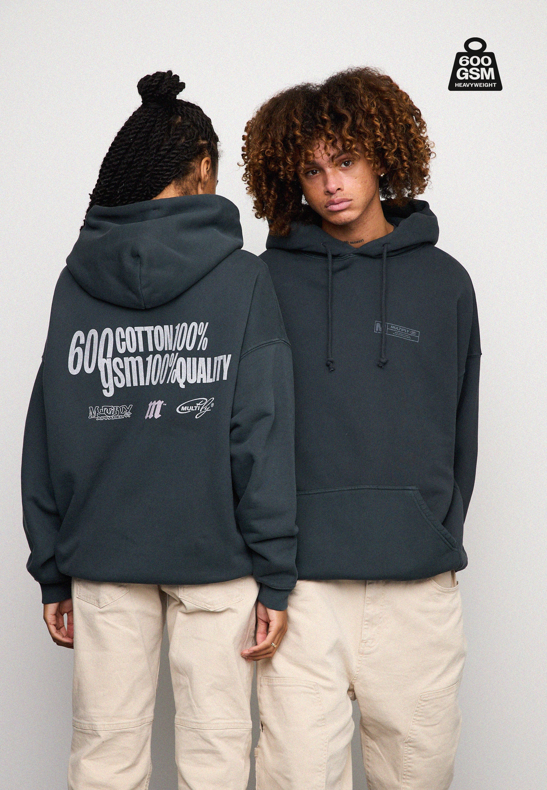 Multiply Spparel Oversize Hoodie HEAVY Black Soda