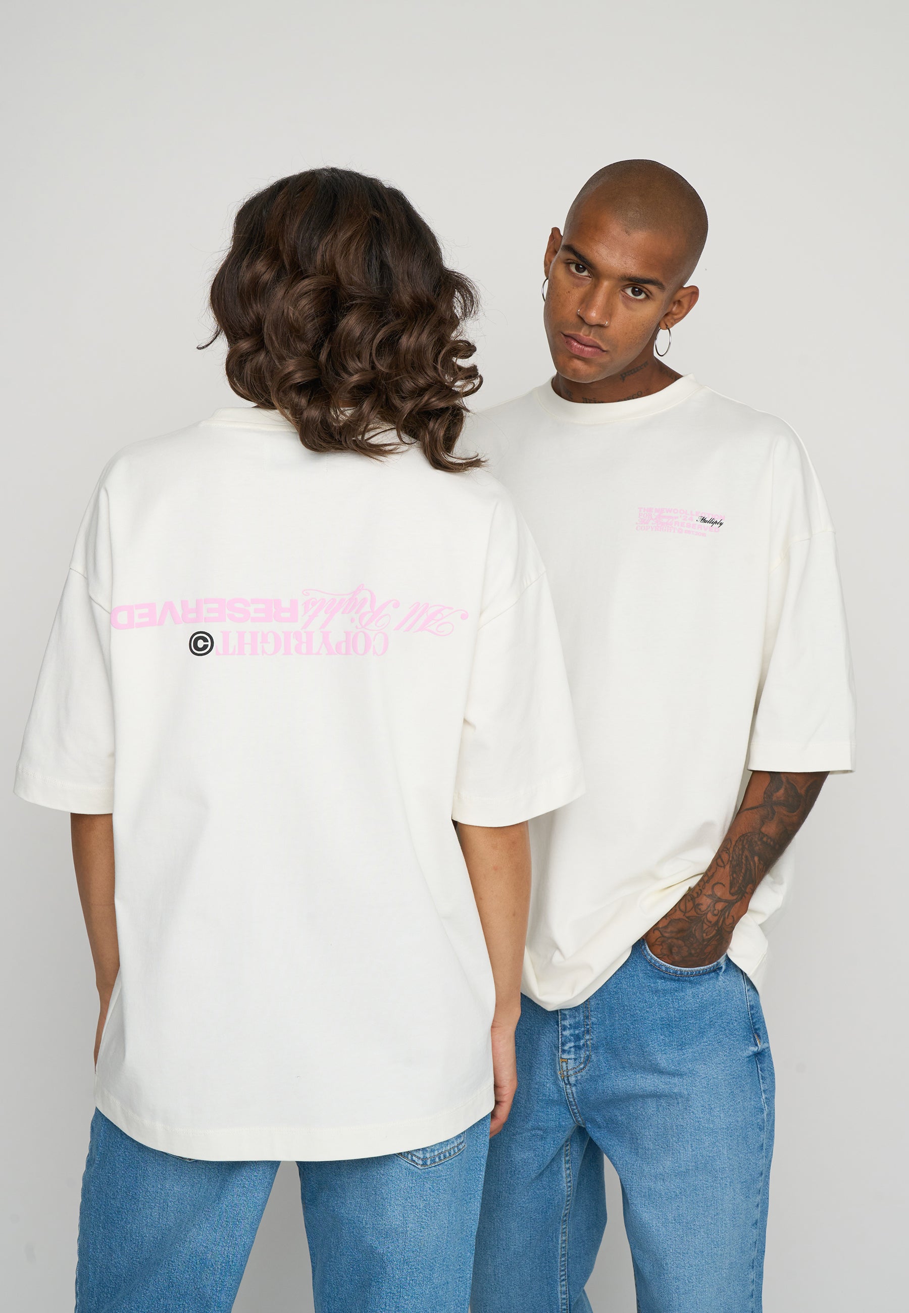 Multiply Spparel Oversize T-Shirt RESERVED Snow White