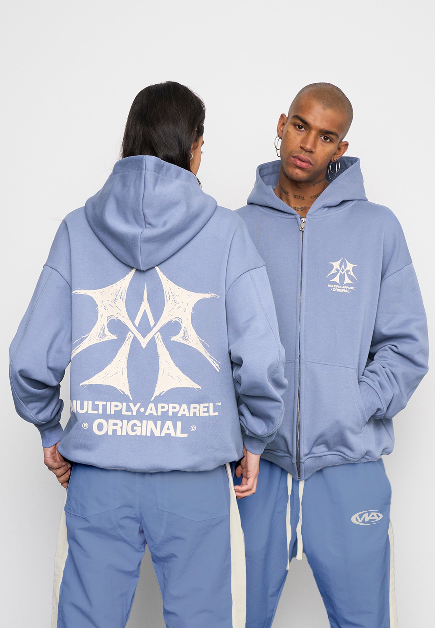 Multiply Spparel Oversize Zip Hoodie SKETCH Wild Wind