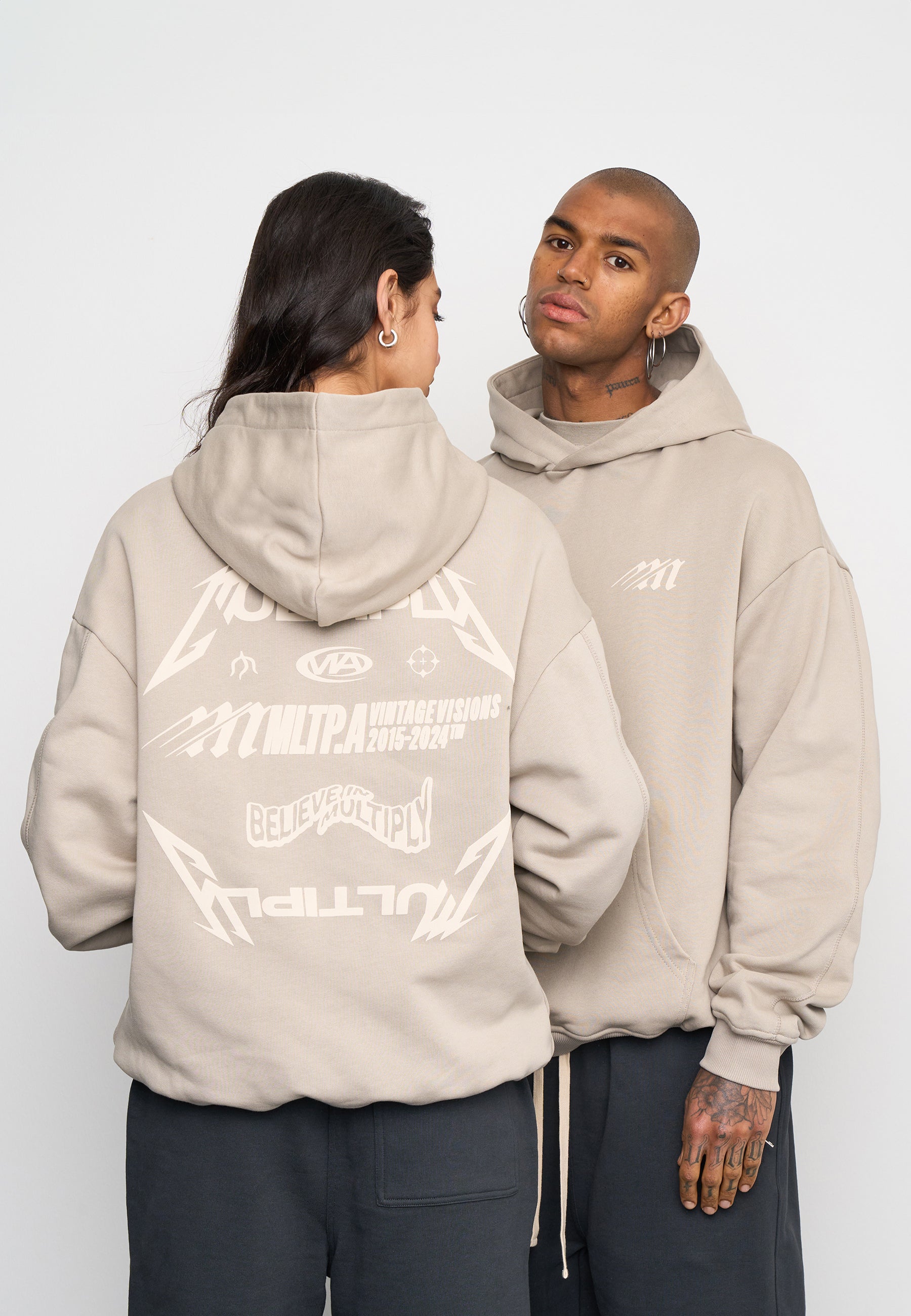 Multiply Spparel Oversize Hoodie NIGHT VISION Vintage Khaki