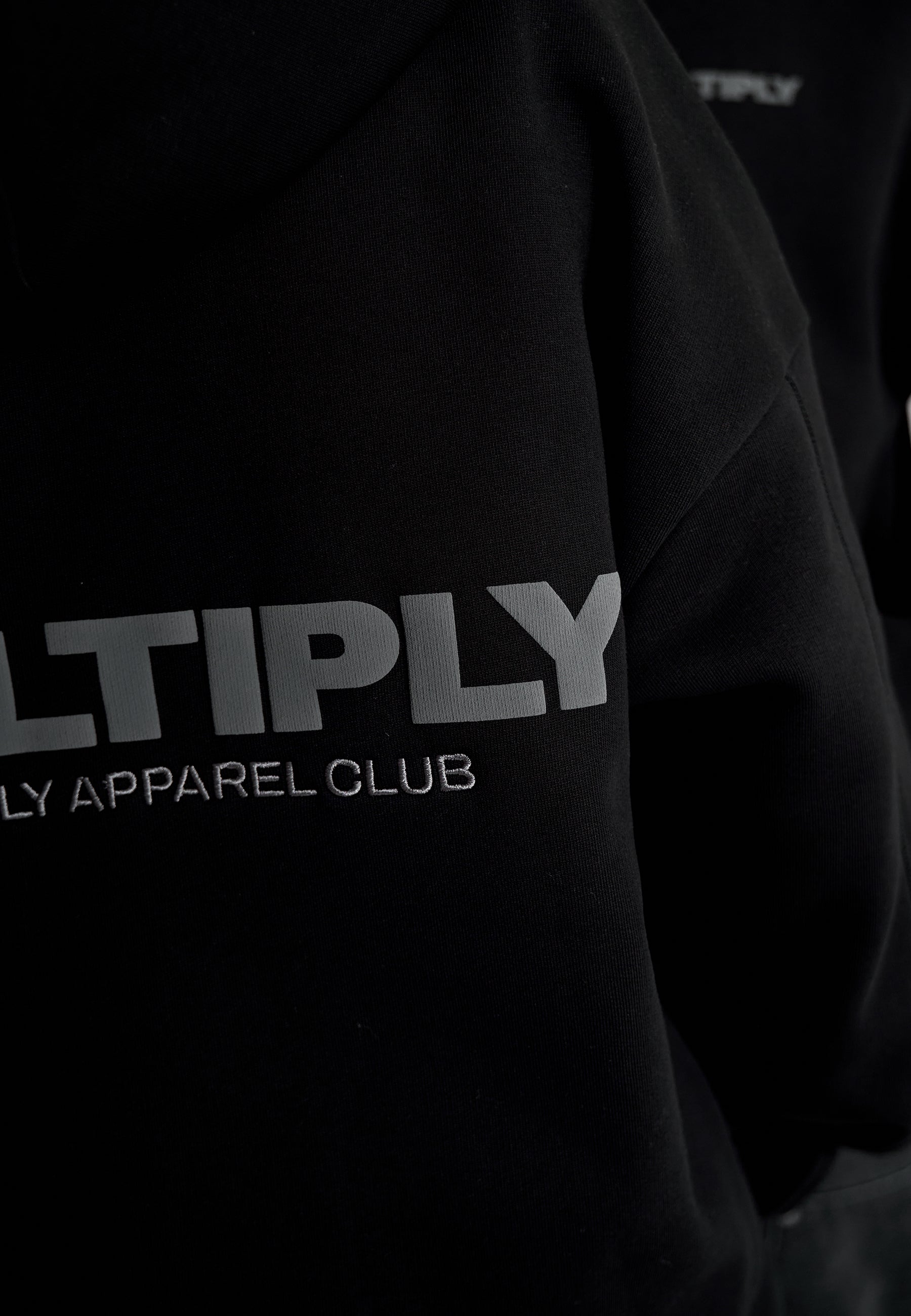 Multiply Apparel Oversize Zip Hoodie MULTIPLY 2 Black – weitere Ansicht 2