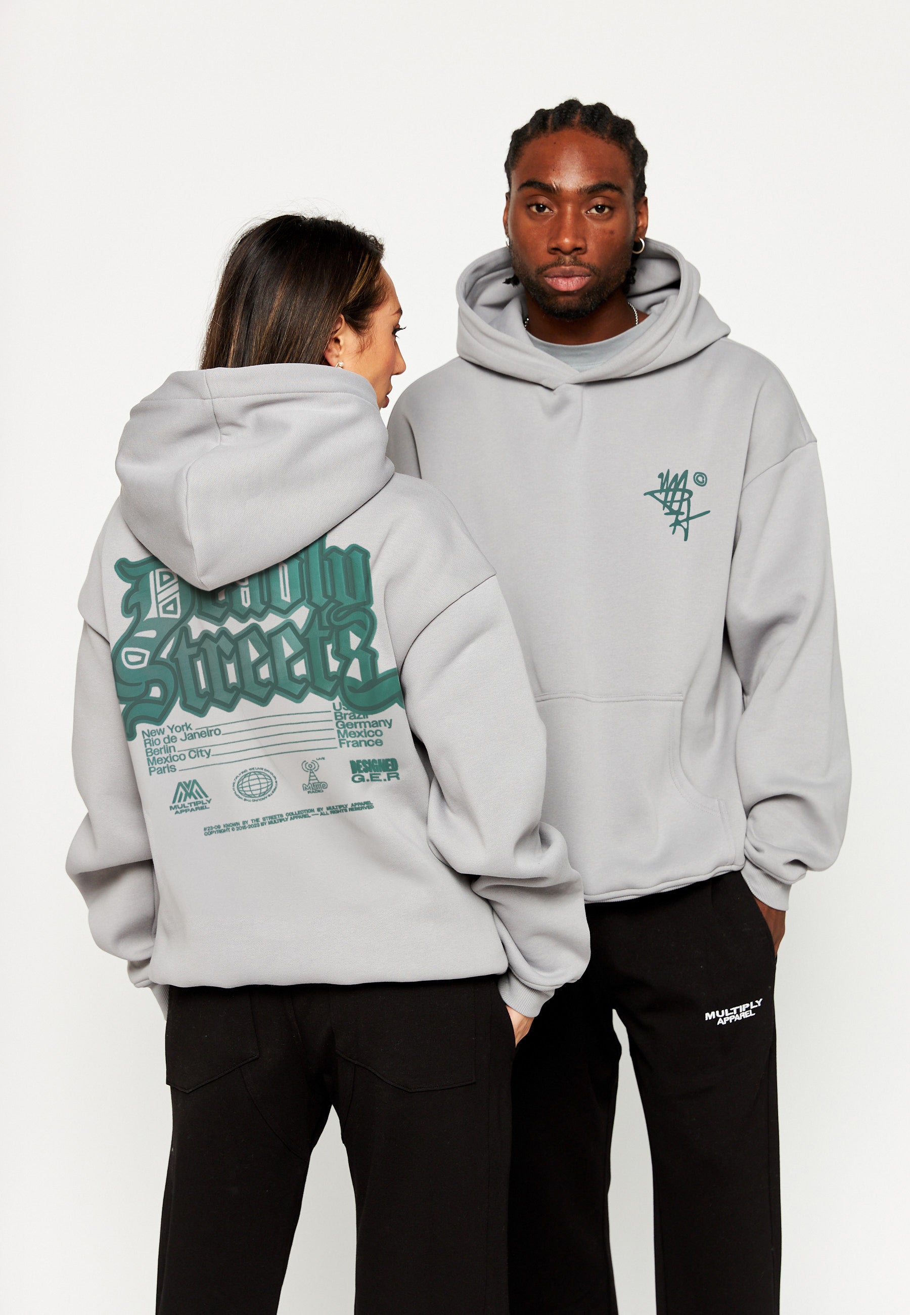 Multiply Spparel Oversize Hoodie DEADLY Ultimate Grey