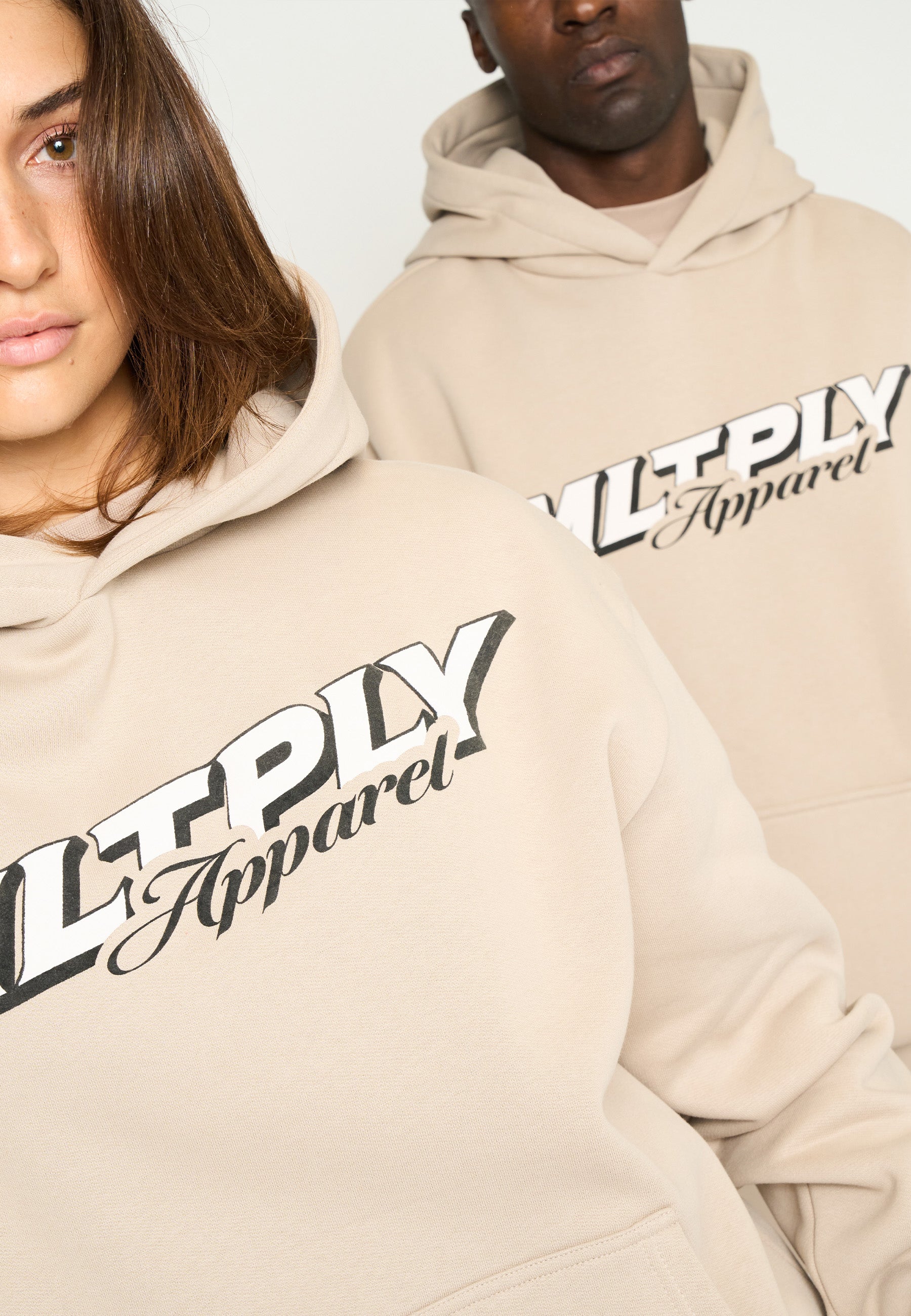 Multiply Apparel Oversize Hoodie UNION Simply Taupe – weitere Ansicht 2