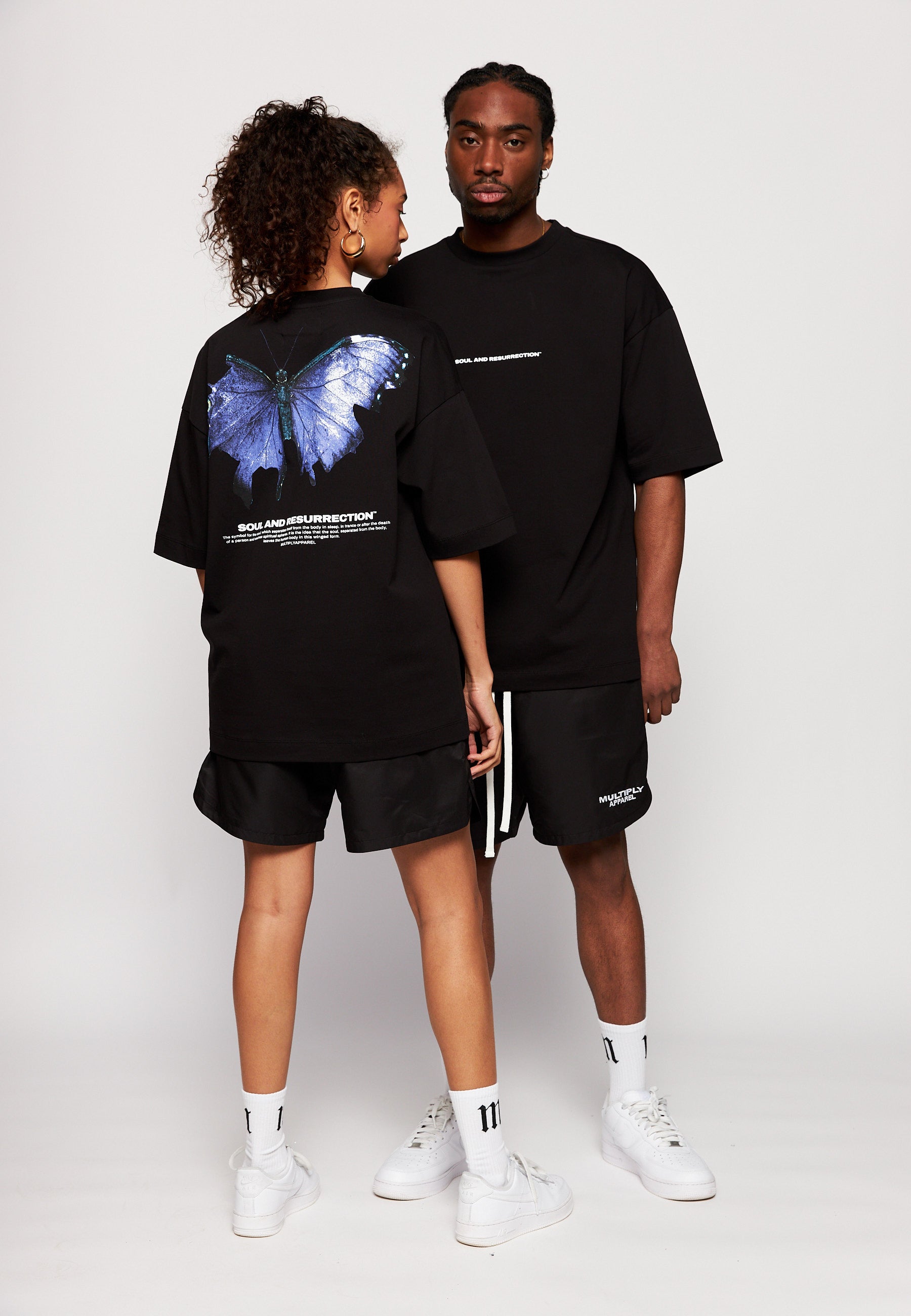Multiply Apparel Oversize T-Shirt BUTTERFLY Black – weitere Ansicht 3