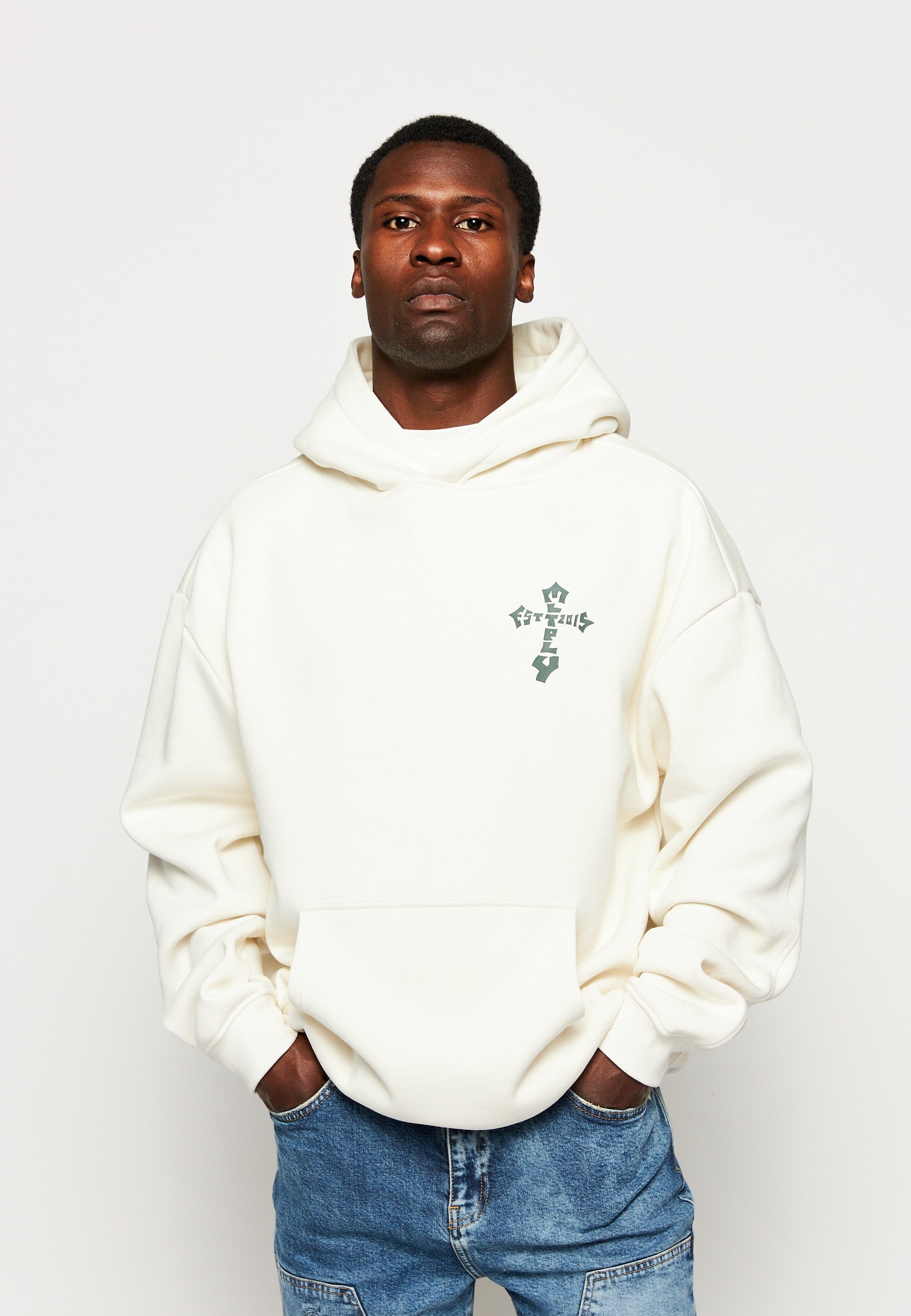 Oversize hoodie CROSS Egret