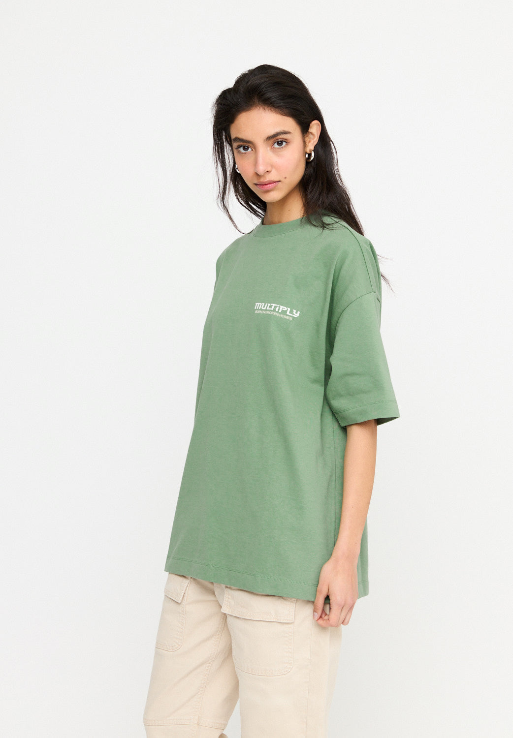Oversize T-Shirt BROKEN IDENTITY Hedge Green