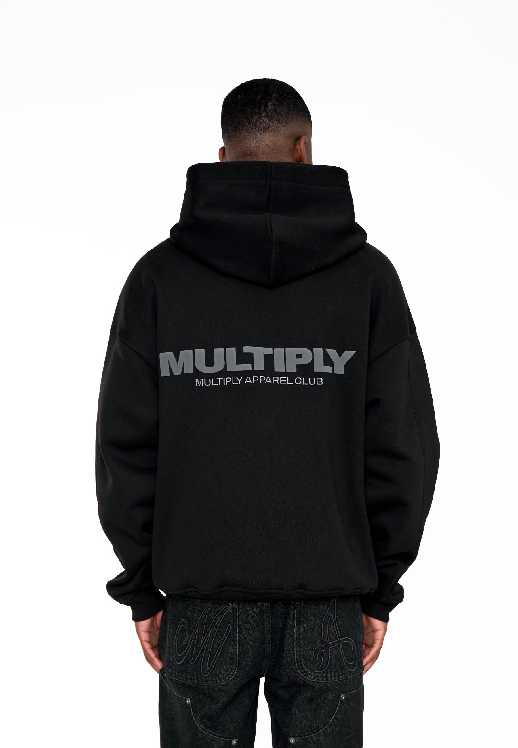 Multiply Apparel Oversize Zip Hoodie MULTIPLY 2 Black – weitere Ansicht 3