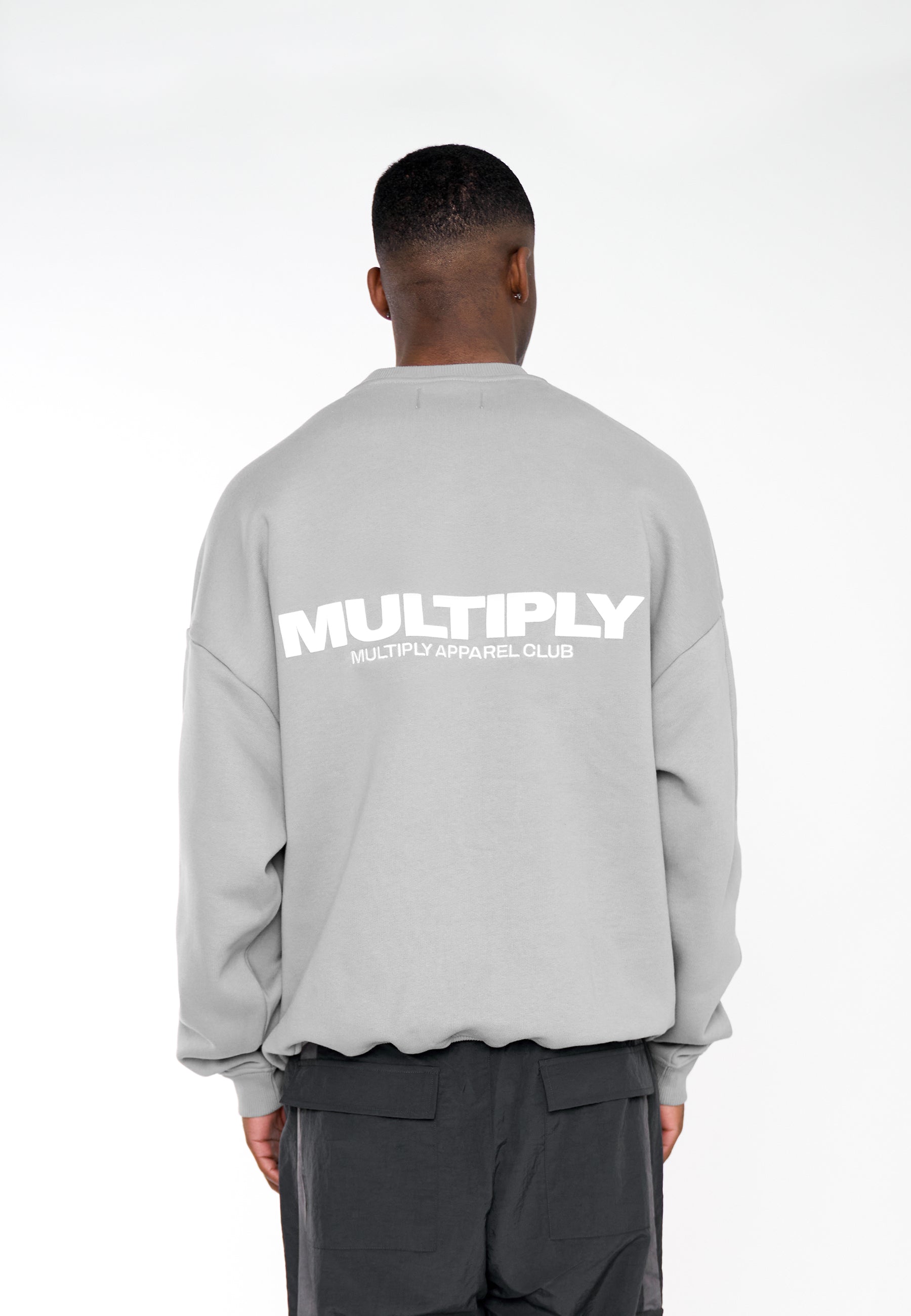 Multiply Apparel Oversize Sweatshirt MULTIPLY 2 Ultimate Grey – weitere Ansicht 3