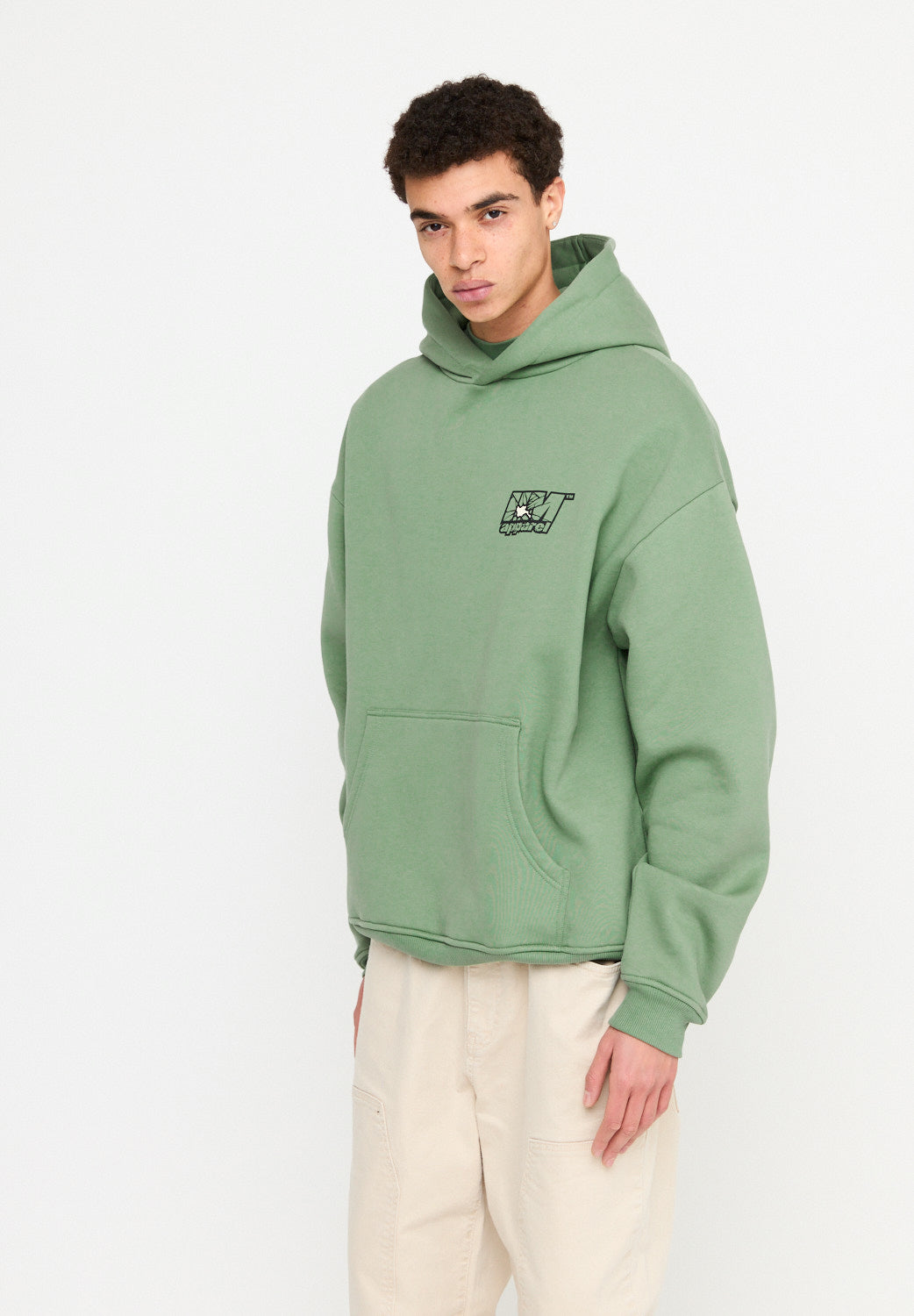 Oversize hoodie INSECURITY Hedge Green